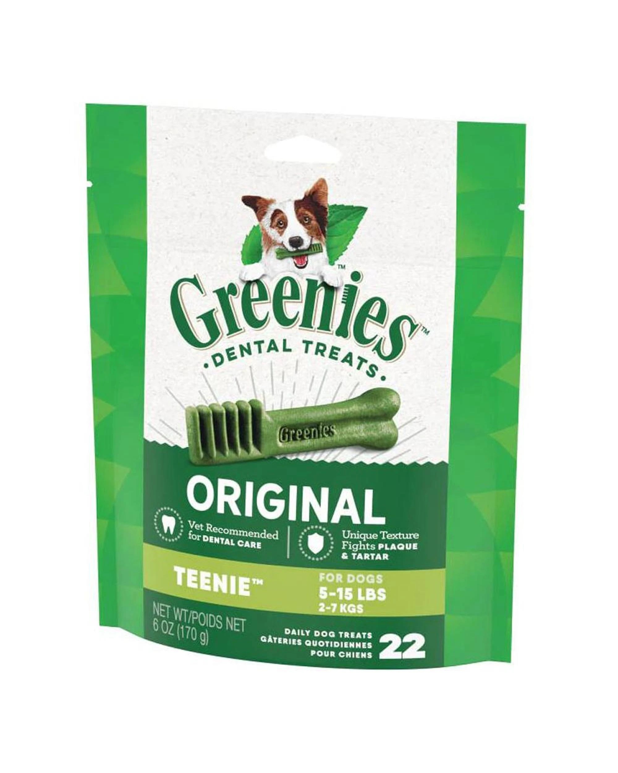 3 Greenies Dental Treats Oral Care Original Teenie for Dogs 2-7kg 22 Pack, 3 of 9