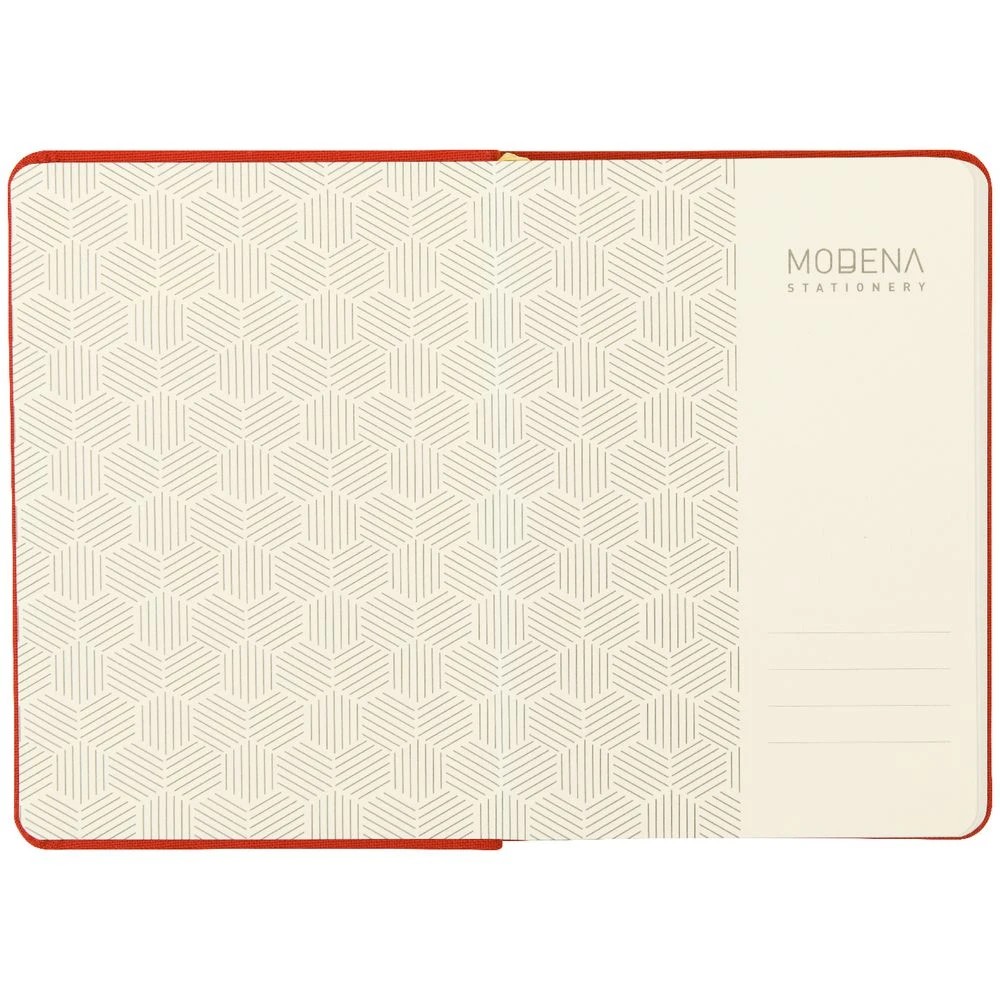 3 Modena A6 Linen Plain Notebook Orange, 3 of 5
