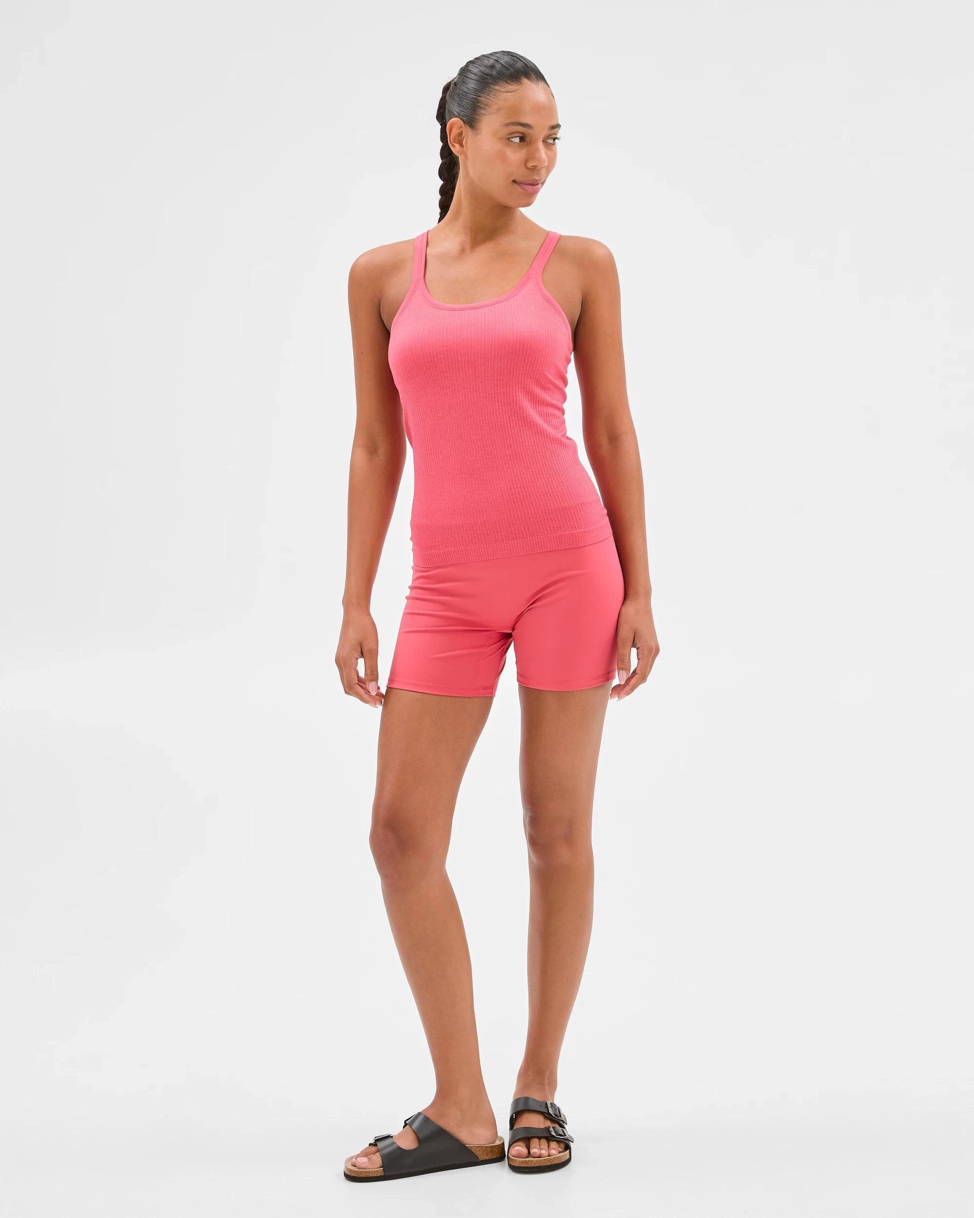 1 Target Active Studio Soft Ribbed Tank Top with Shelf Bra WATERMELON, 1 of 7