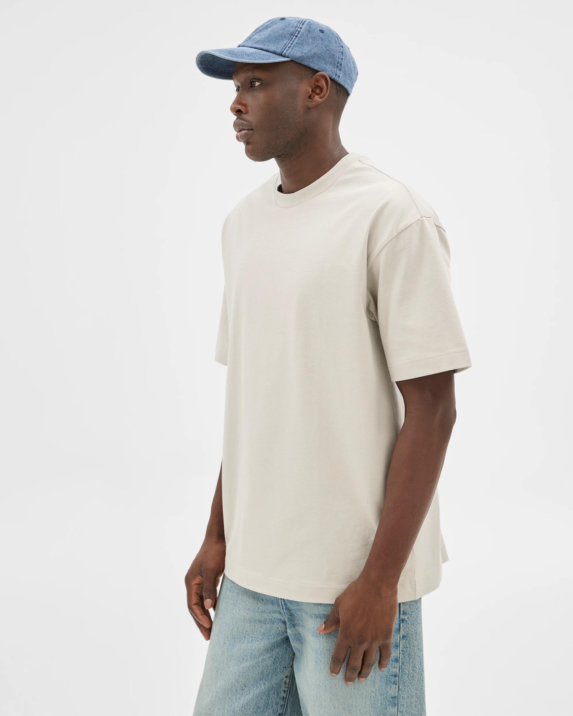 4 Commons Australian Cotton Oversized Heavy Core T-Shirt QUIET GREY, 4 of 6