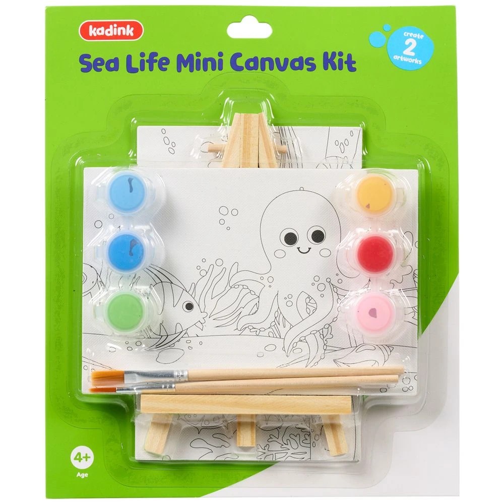 1 Kadink Canvas Painting Kit 15x10cm Sea Life, 1 of 4