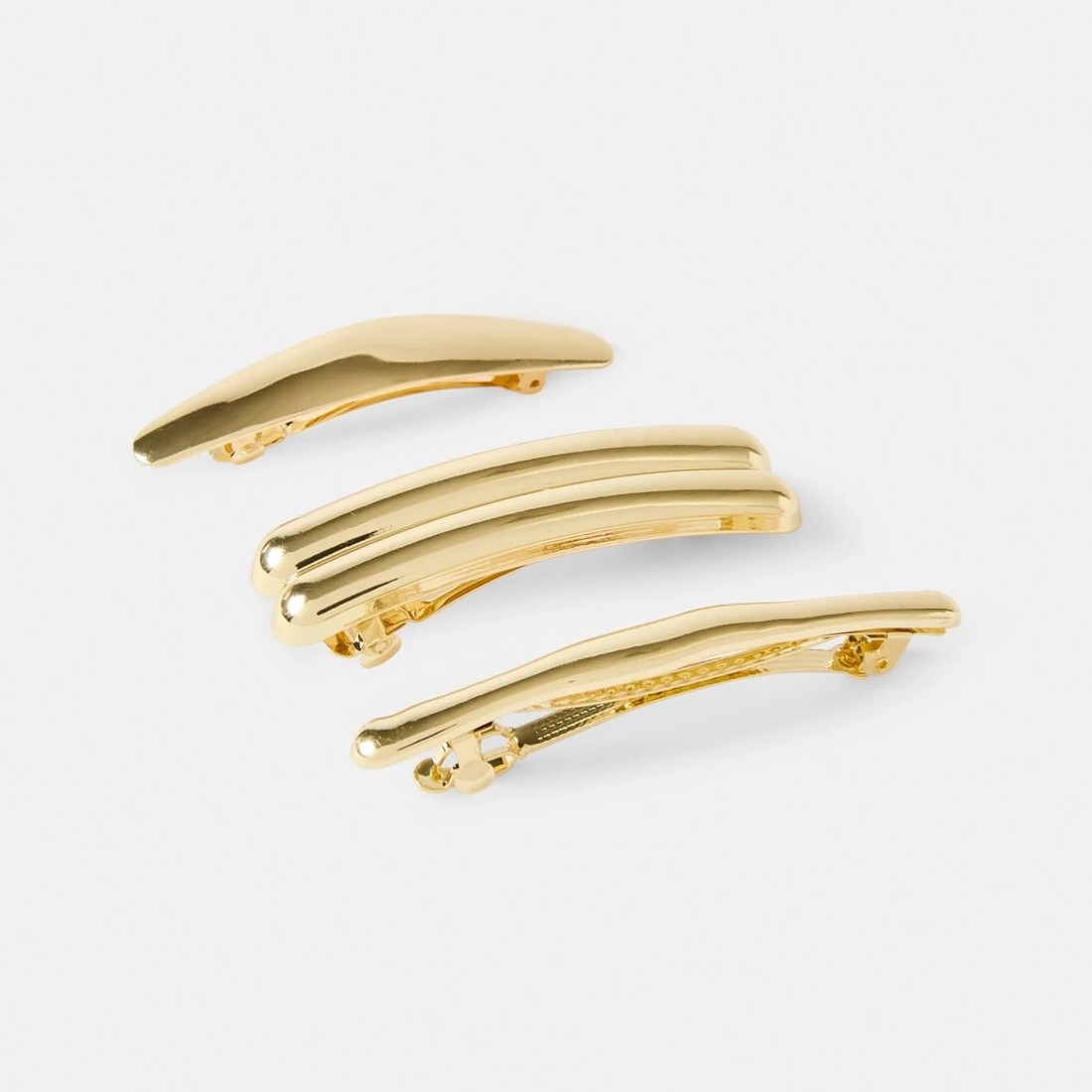 2 3 Pack Gold Tone Barrette Hair Clips, 2 of 4