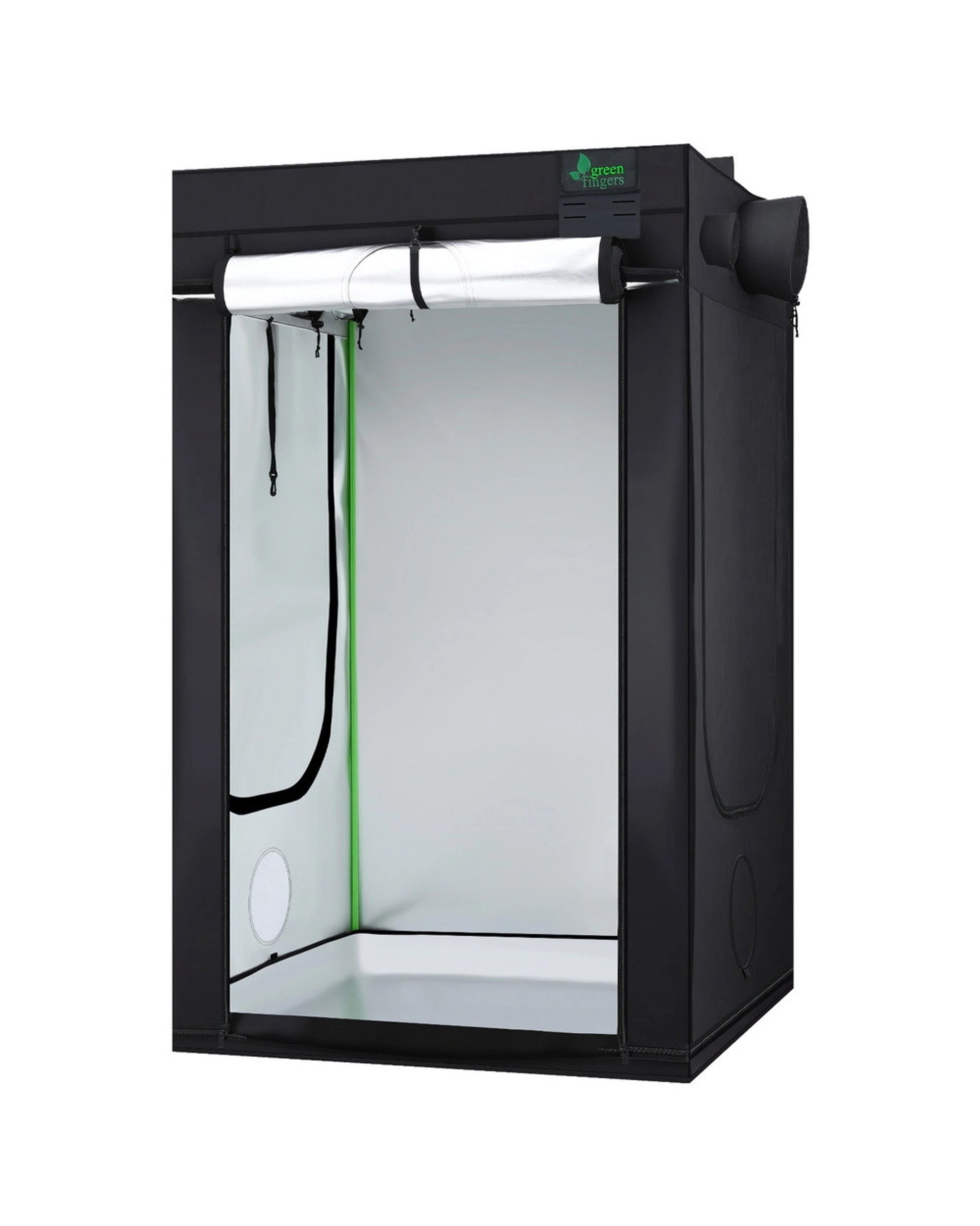 1 Green Fingers Grow Tent Kits 120x120x200cm Hydroponics Indoor Grow System - Black, 1 of 5