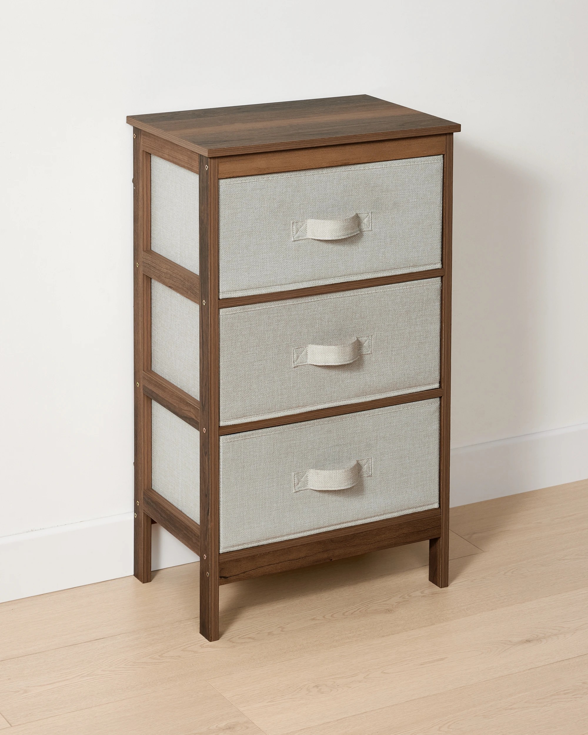 1 3 Drawer Walnut Look Chest, 1 of 1
