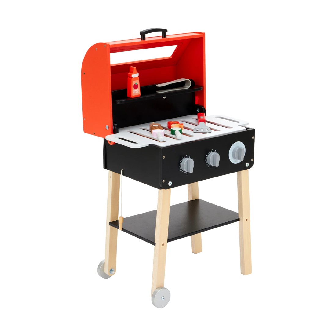 2 13 Piece Wooden Light and Sound BBQ Playset, 2 of 6