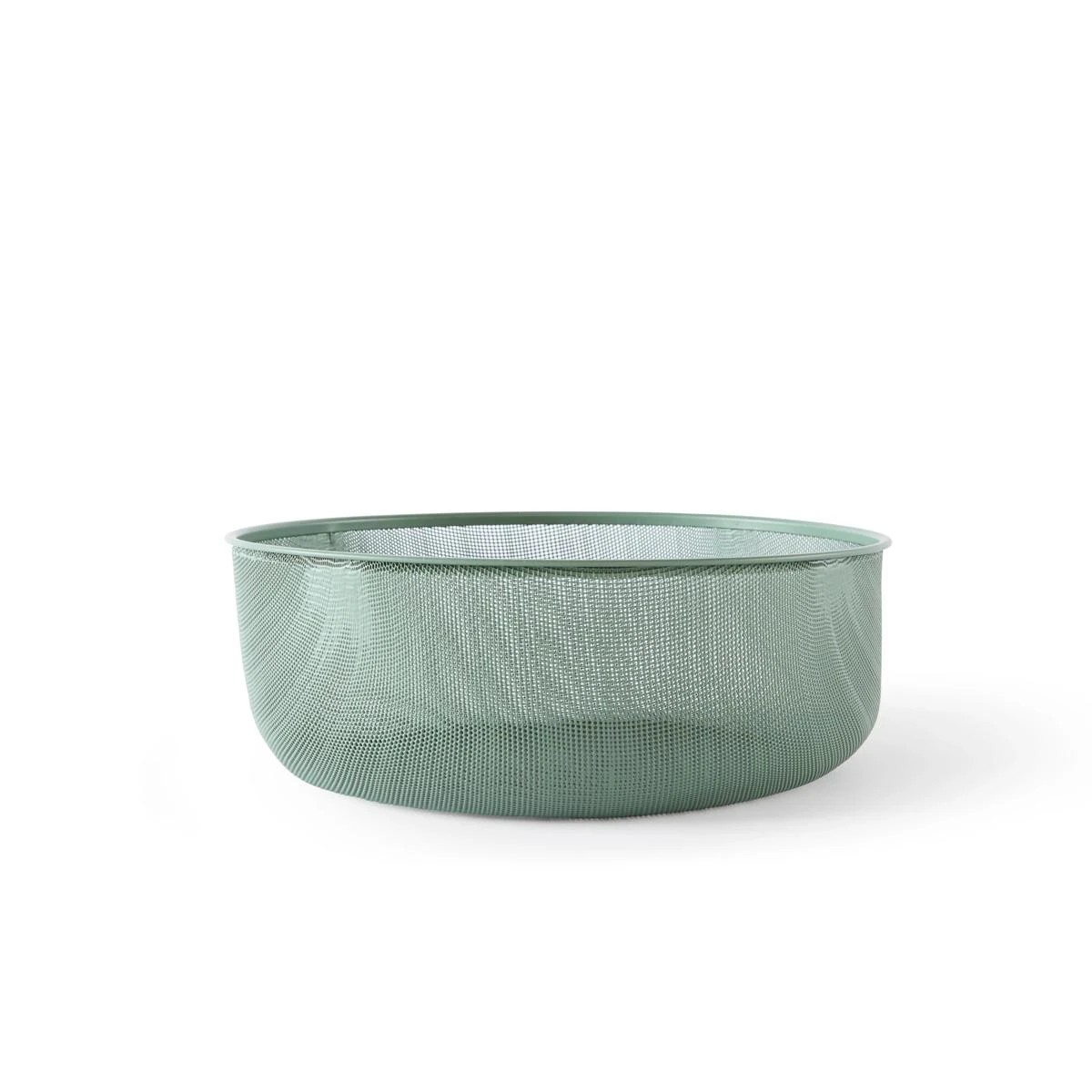 5 3 Piece Metal and Wood Fruit Bowl - Green, 5 of 9