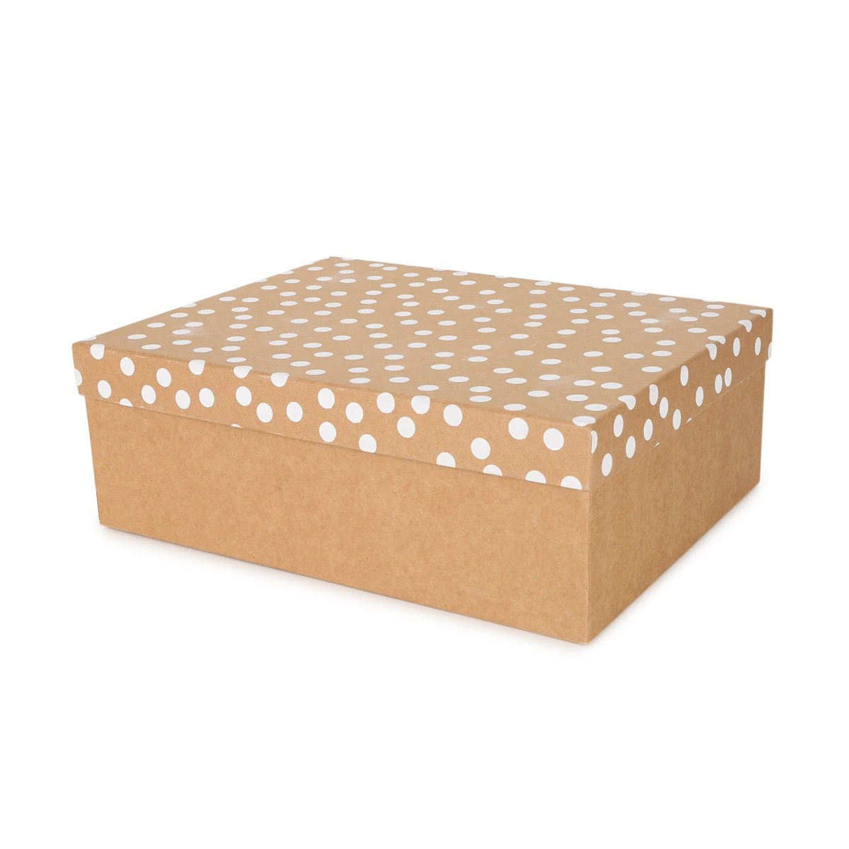 1 Kraft Gift Box with White Dots - Extra Large, 1 of 7
