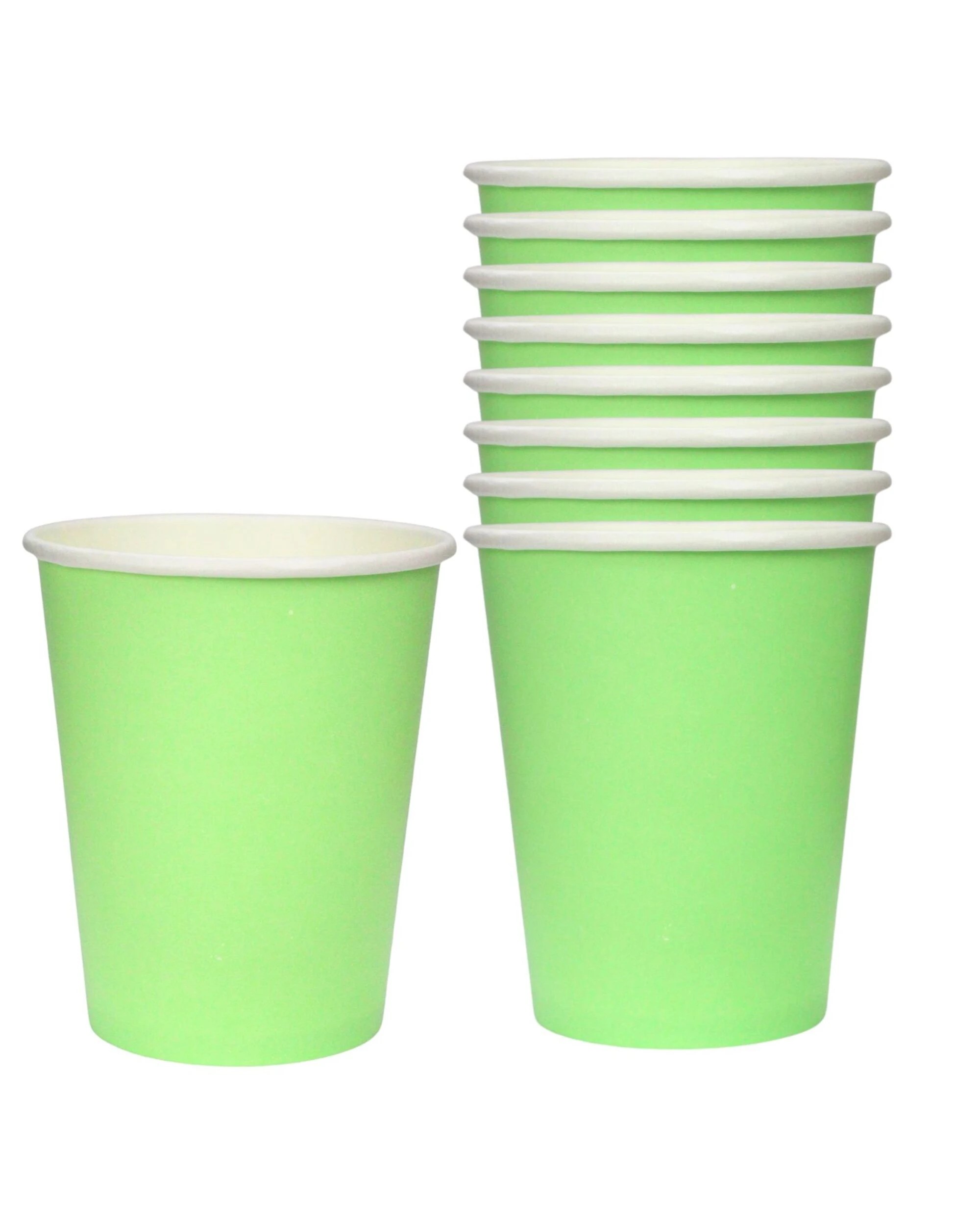 1 Party Maker Light Lime Paper Cups 266ml Pack of 12 - Green, 1 of 3