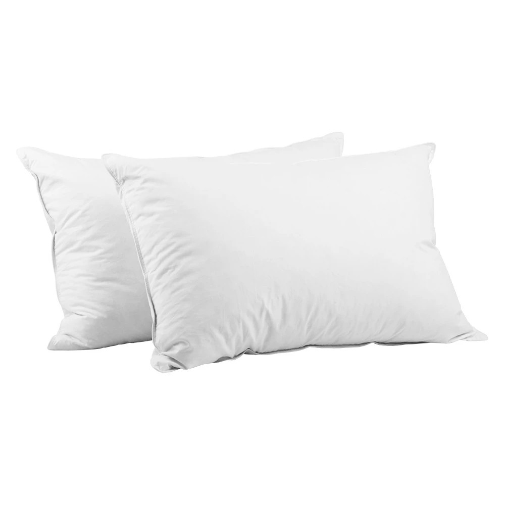 1 Giselle Bedding Goose Feather Down Pillow Twin Pack - White, 1 of 8
