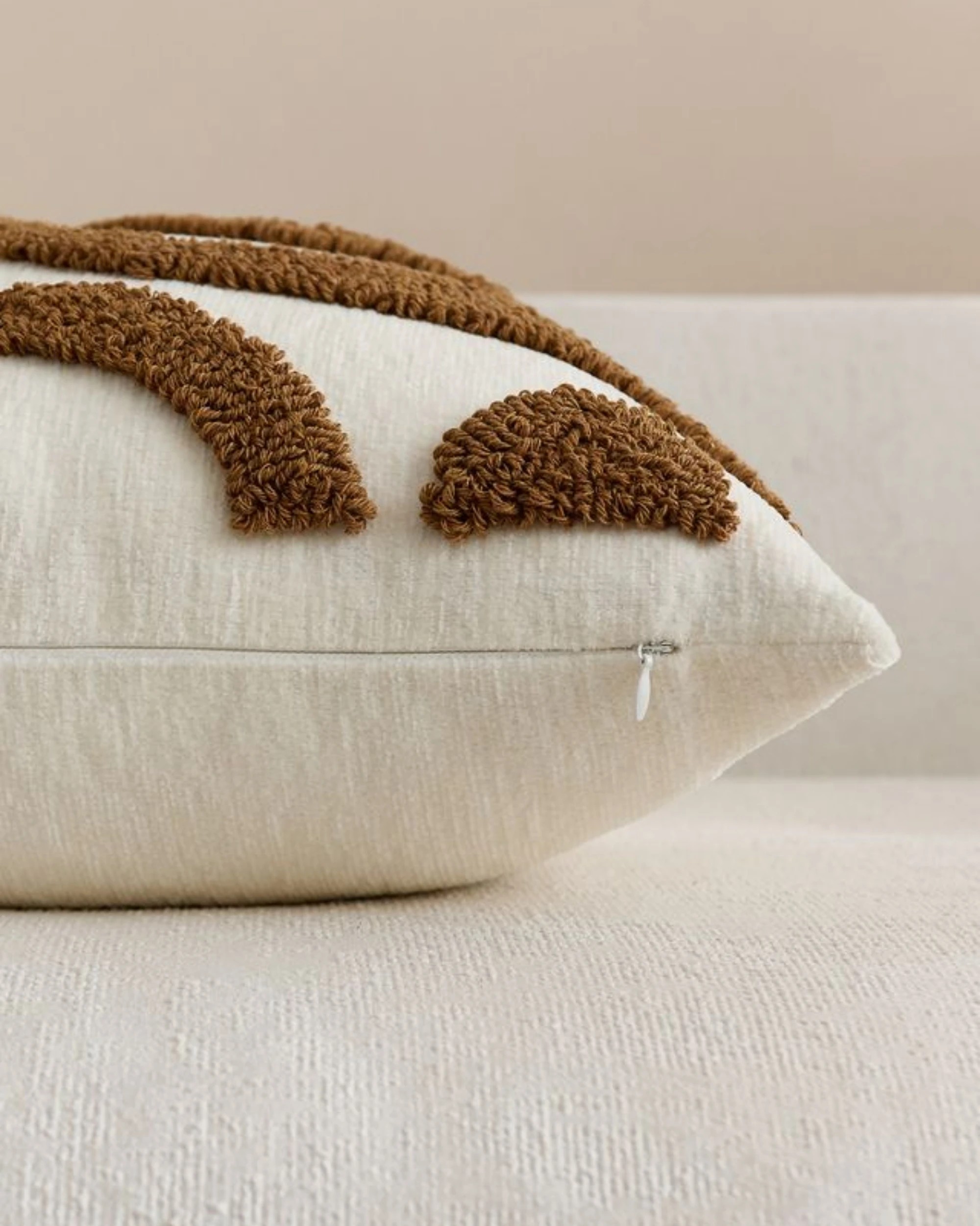 Gioia Casa 2-Pack Tufted Wave Cushion Covers 45cm x 45cm - Brown - Kmart