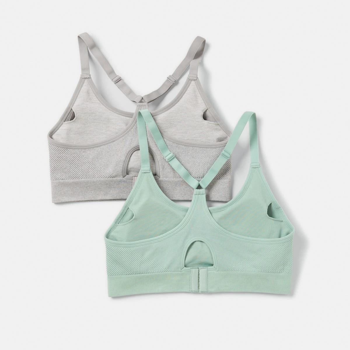 2 2 Pack Sports Medium Support Seamfree Crop Ig Gm, 2 of 10