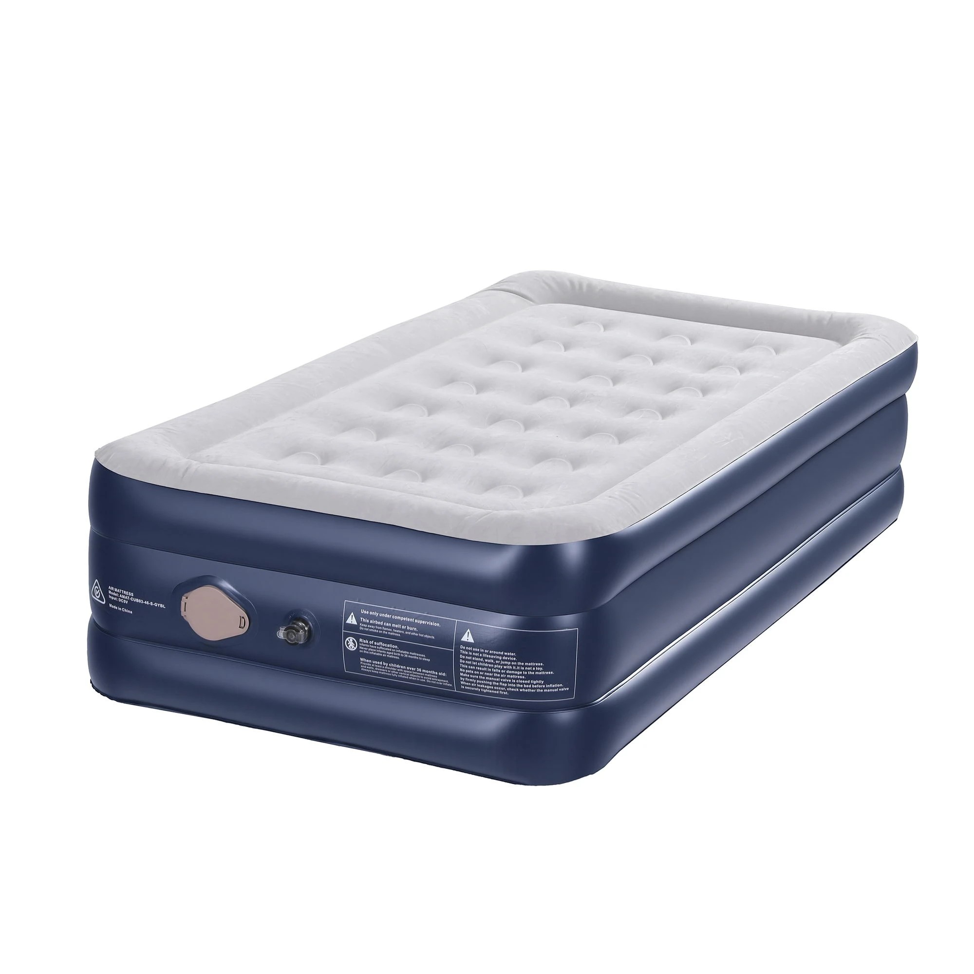 1 Weisshorn Single Air Mattress with Rechargeable Cordless Pump 46cm - Single Bed - Multi, 1 of 4