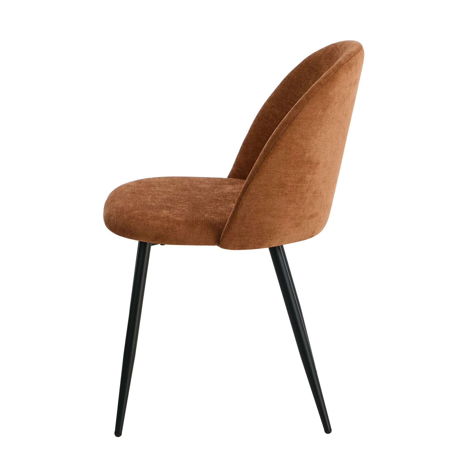 8 Oikiture 2x Dining Chairs Accent Chair Armchair Kitchen Upholstered Linen - Orange, 8 of 9