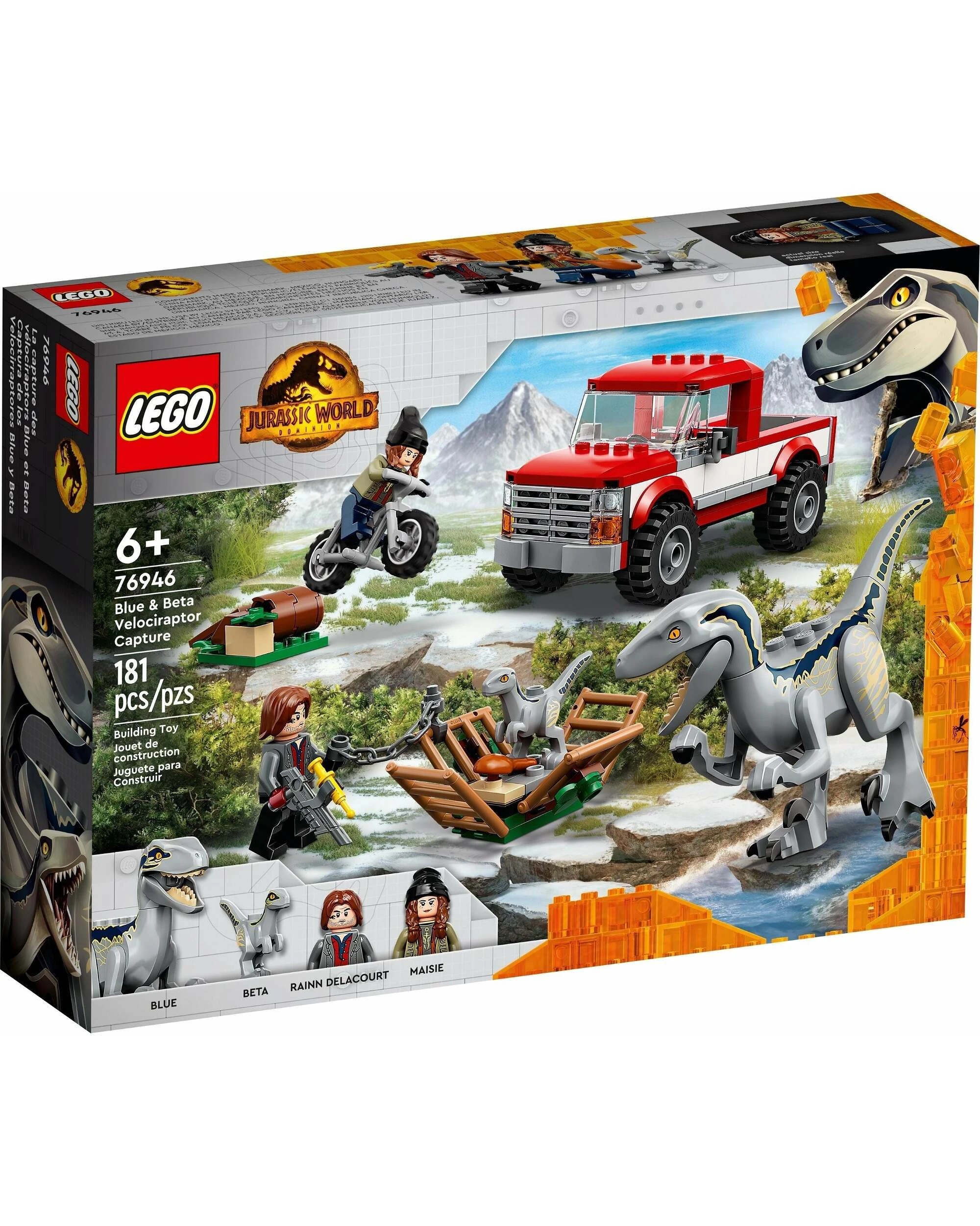LEGO Jurassic Park 76946 Blue and Beta Velociraptor Capture - Kmart