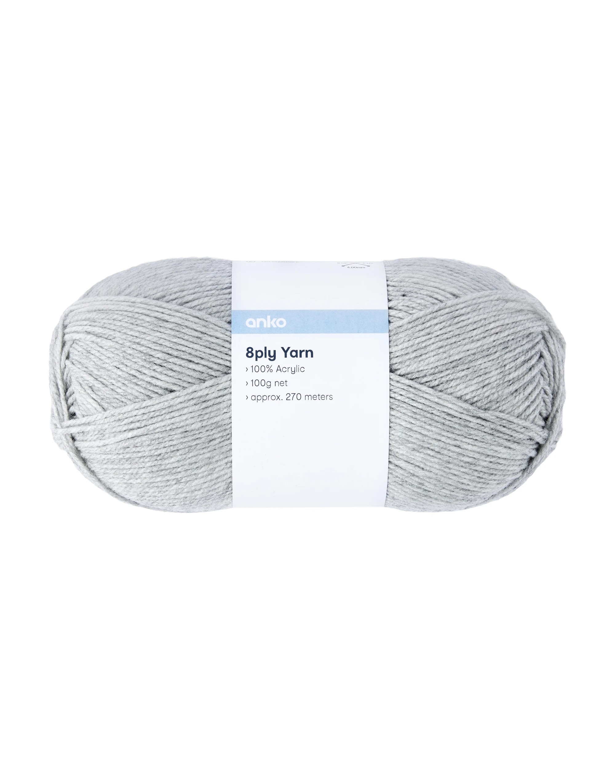 1 8 Ply Acrylic Yarn 100g - Grey, 1 of 4