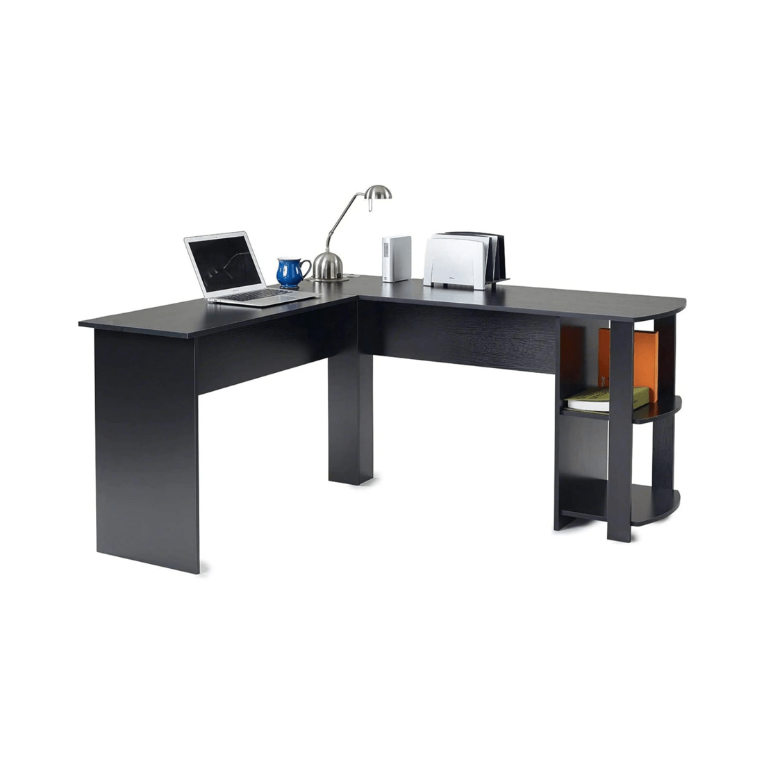 1 Advwin Computer Desk L Shaped Office Desk Corner Study Table Black, 1 of 7