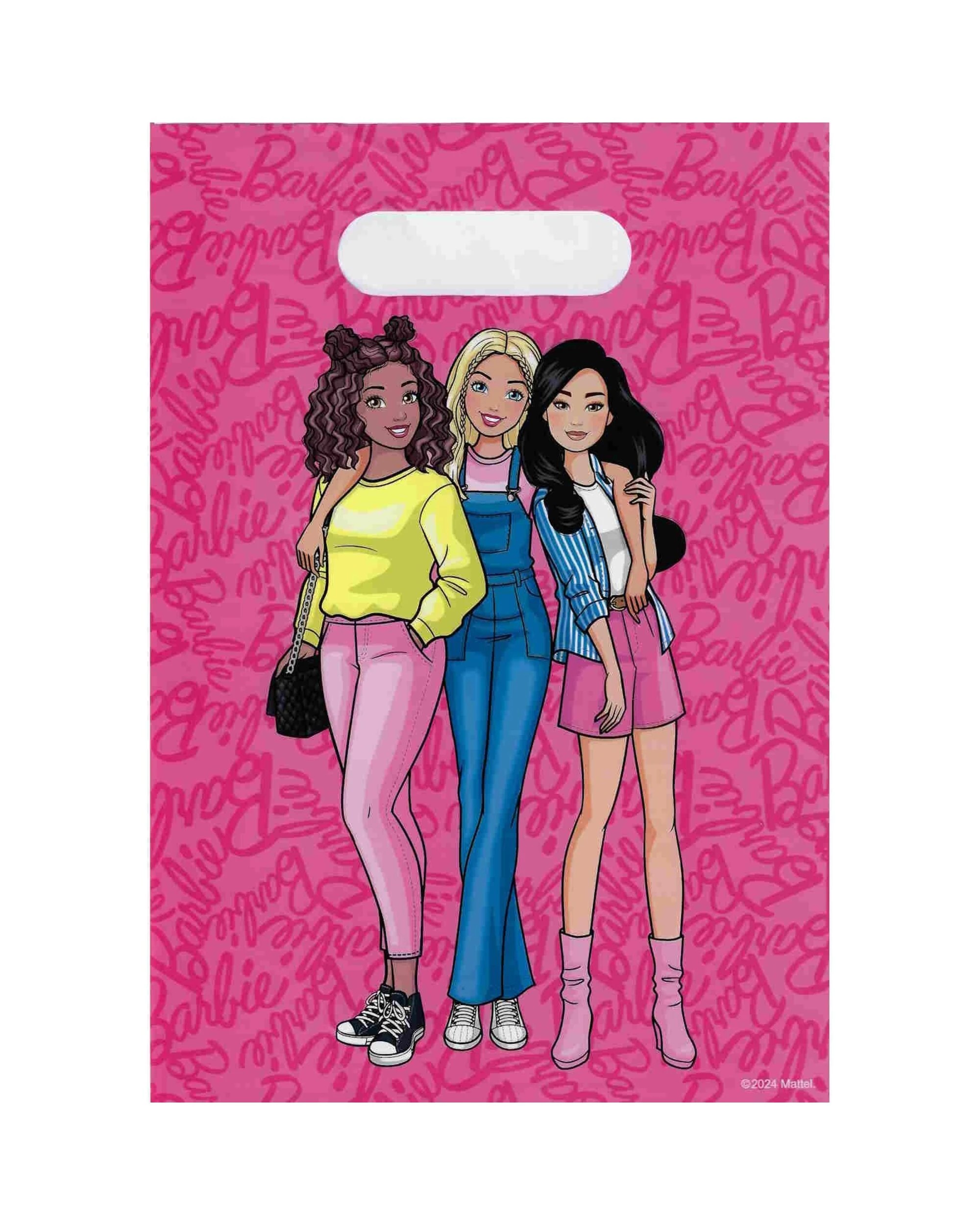 1 Design Group Barbie and Friends Lolly/Treat Bags Pack of 8 - Pink, 1 of 3