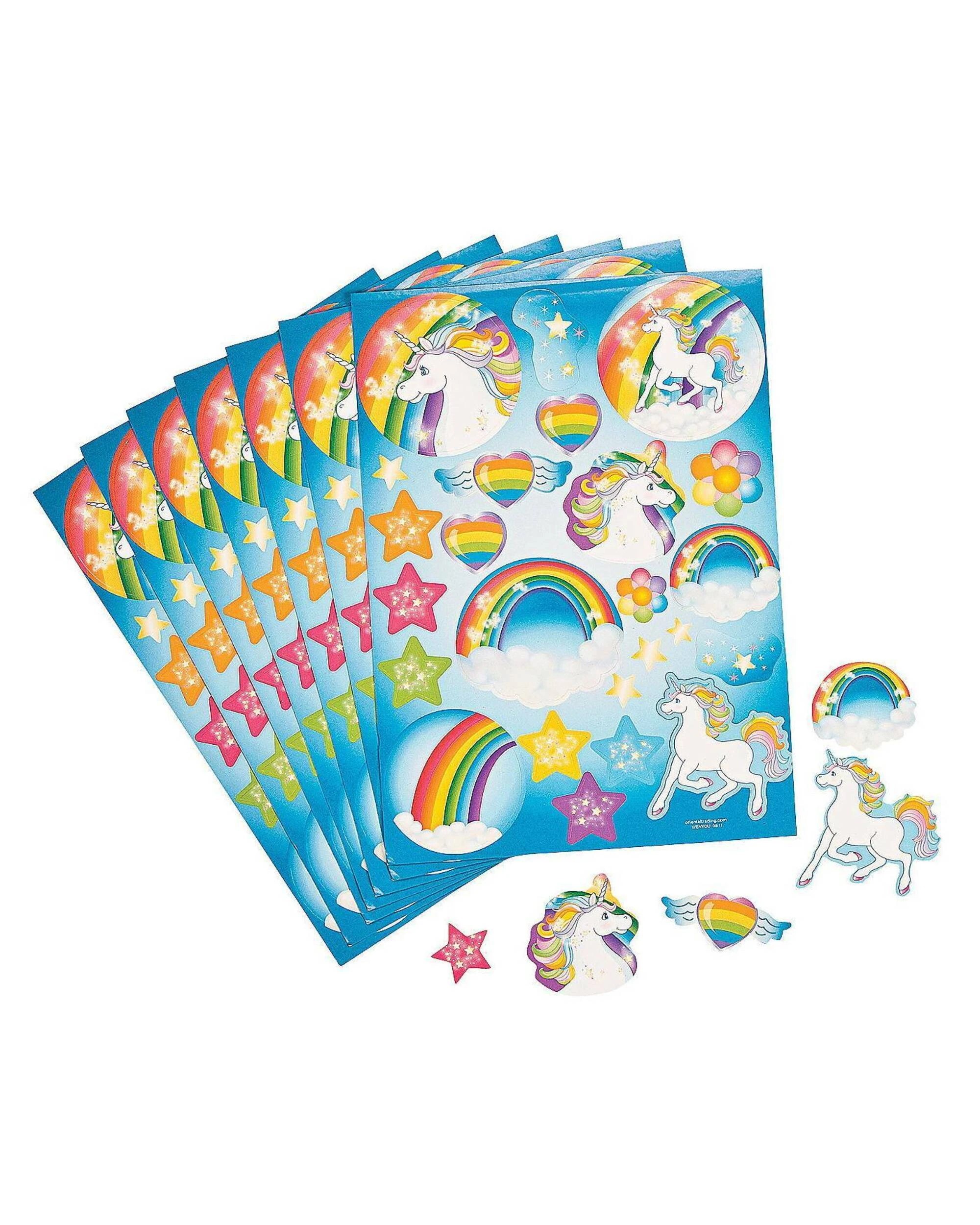 1 Partyrama Unicorn Stickers 12 Sheets, 1 of 1