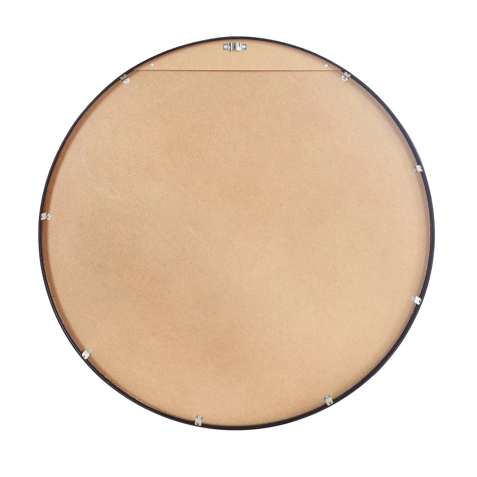 8 Oikiture Wall Mirrors Round Makeup Mirror Vanity Home Decorative 80cm
 - Black, 8 of 9