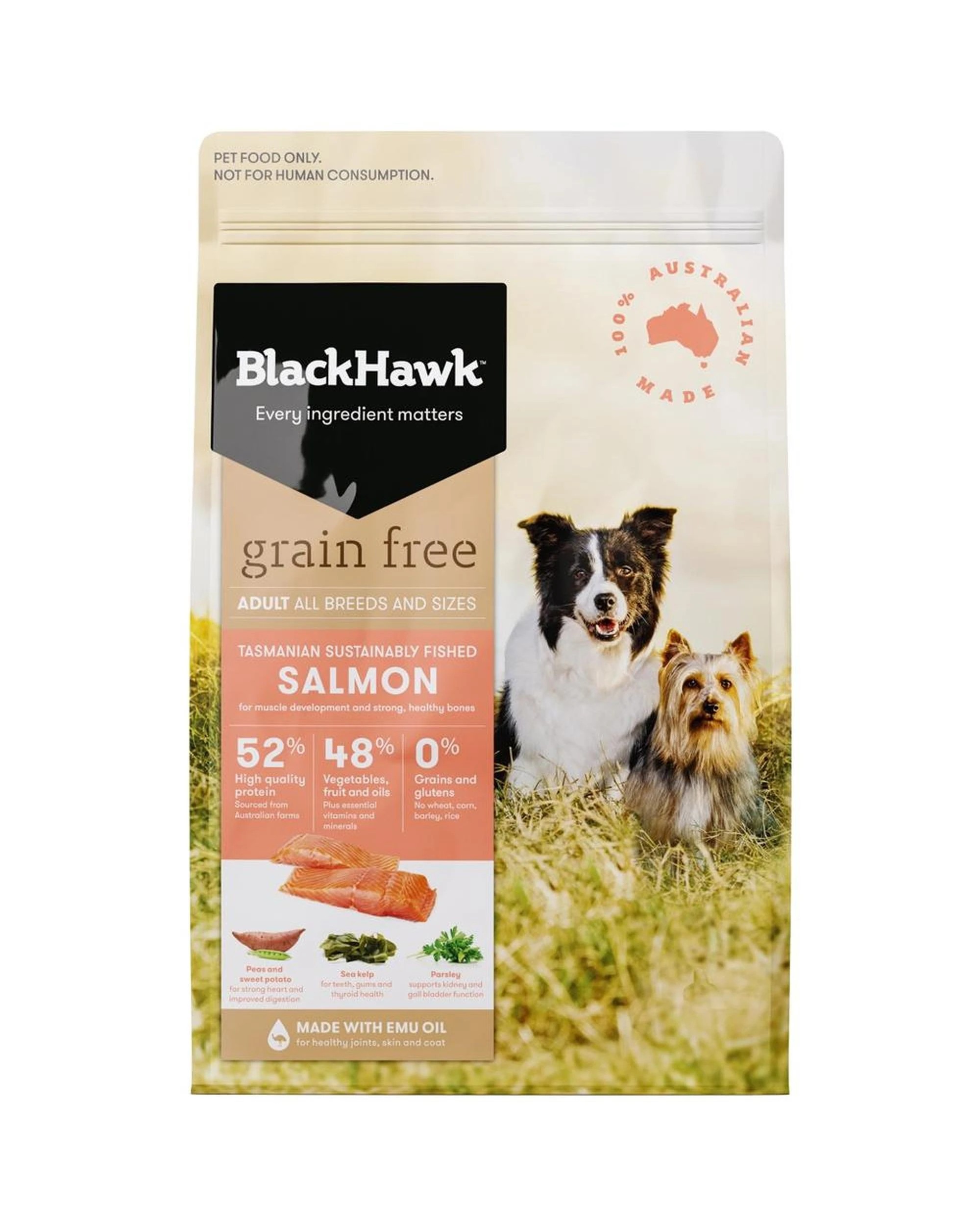 1 Black Hawk Adult All Breeds Grain Free Dog Food Salmon 2.5kg, 1 of 1