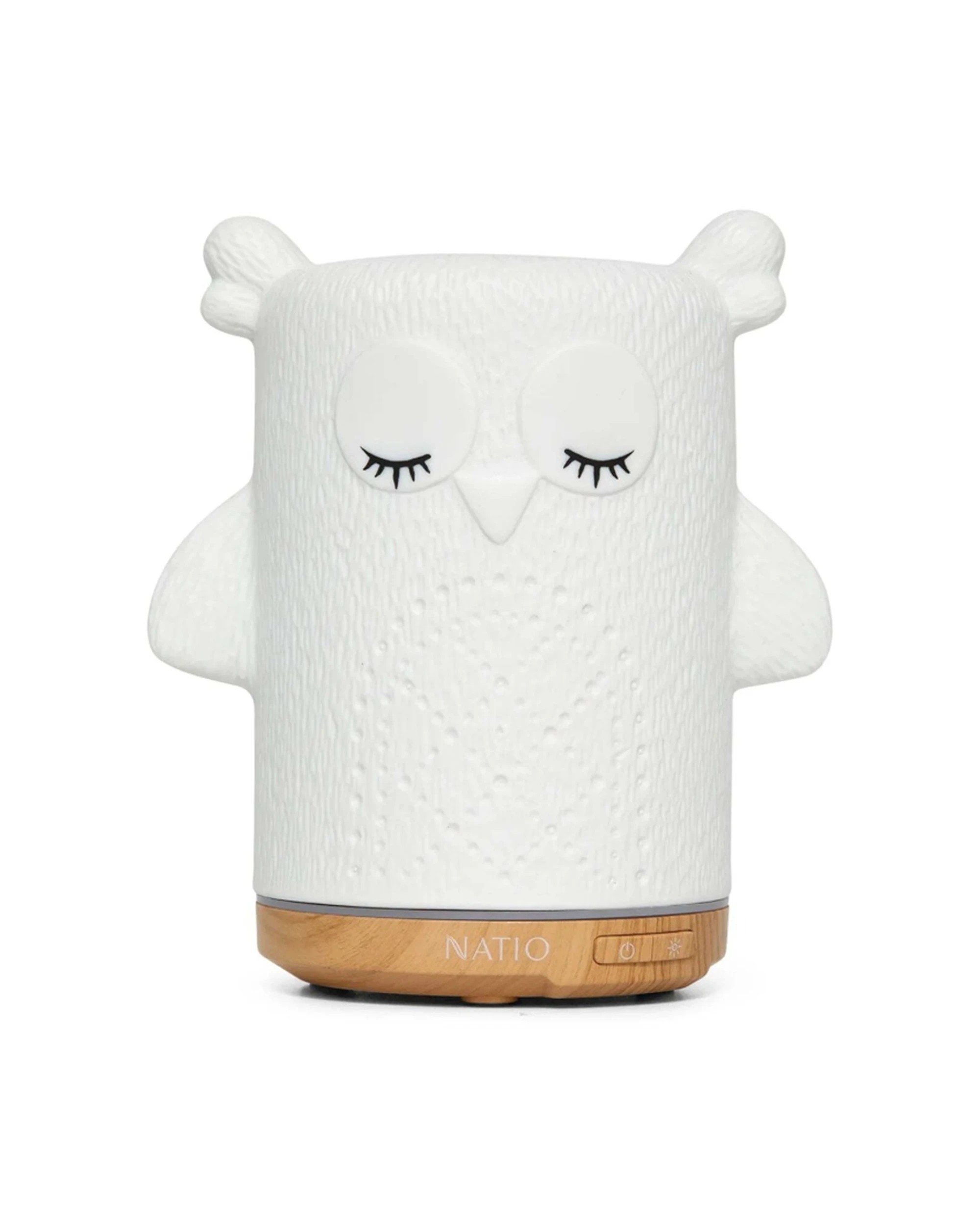 1 Natio Kids Olive the Owl Ultrasonic Diffuser - White, 1 of 2