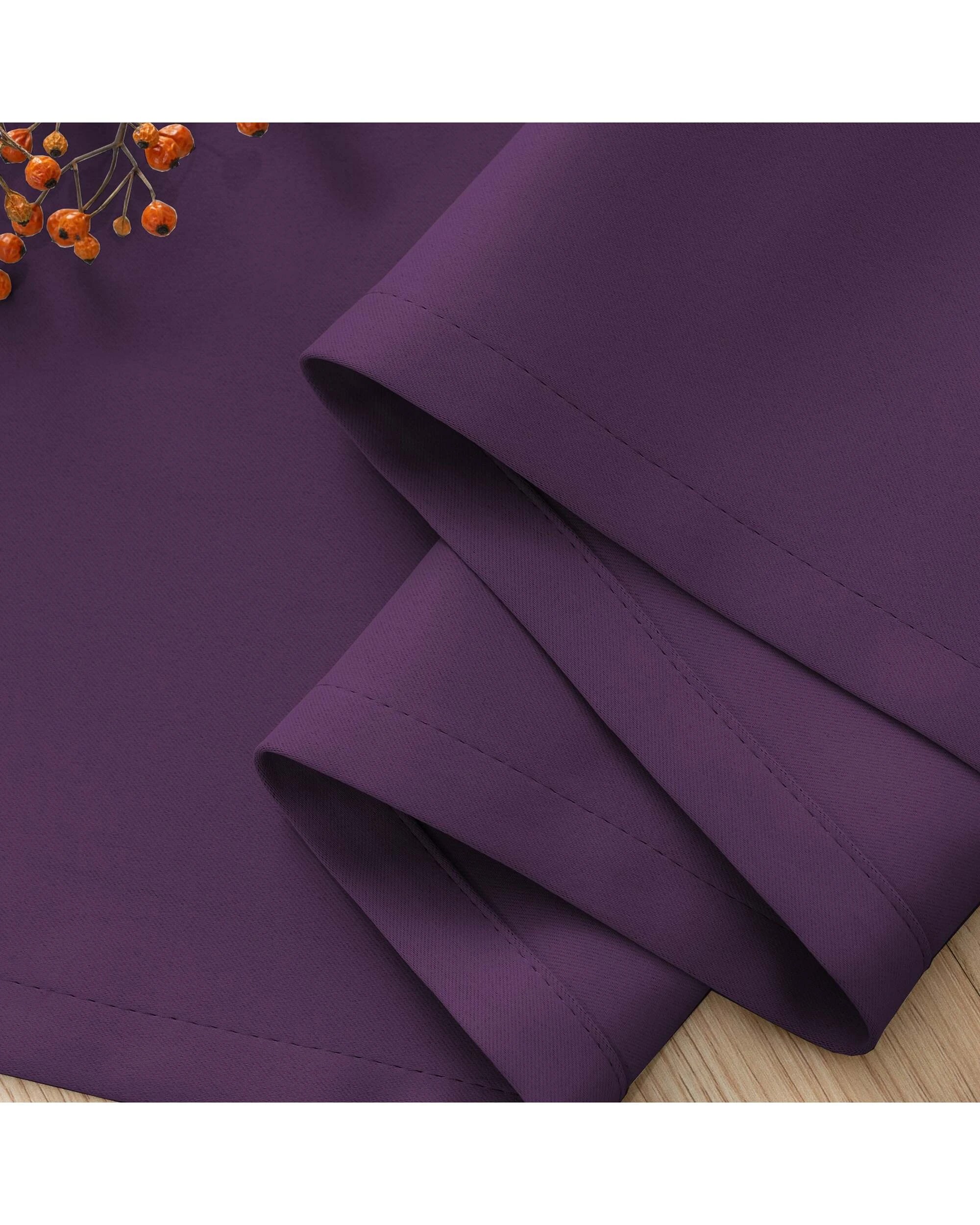 4 Smarcute Blockout Grommet Solid Curtain - 2X 132x183cm - Purple, 4 of 4