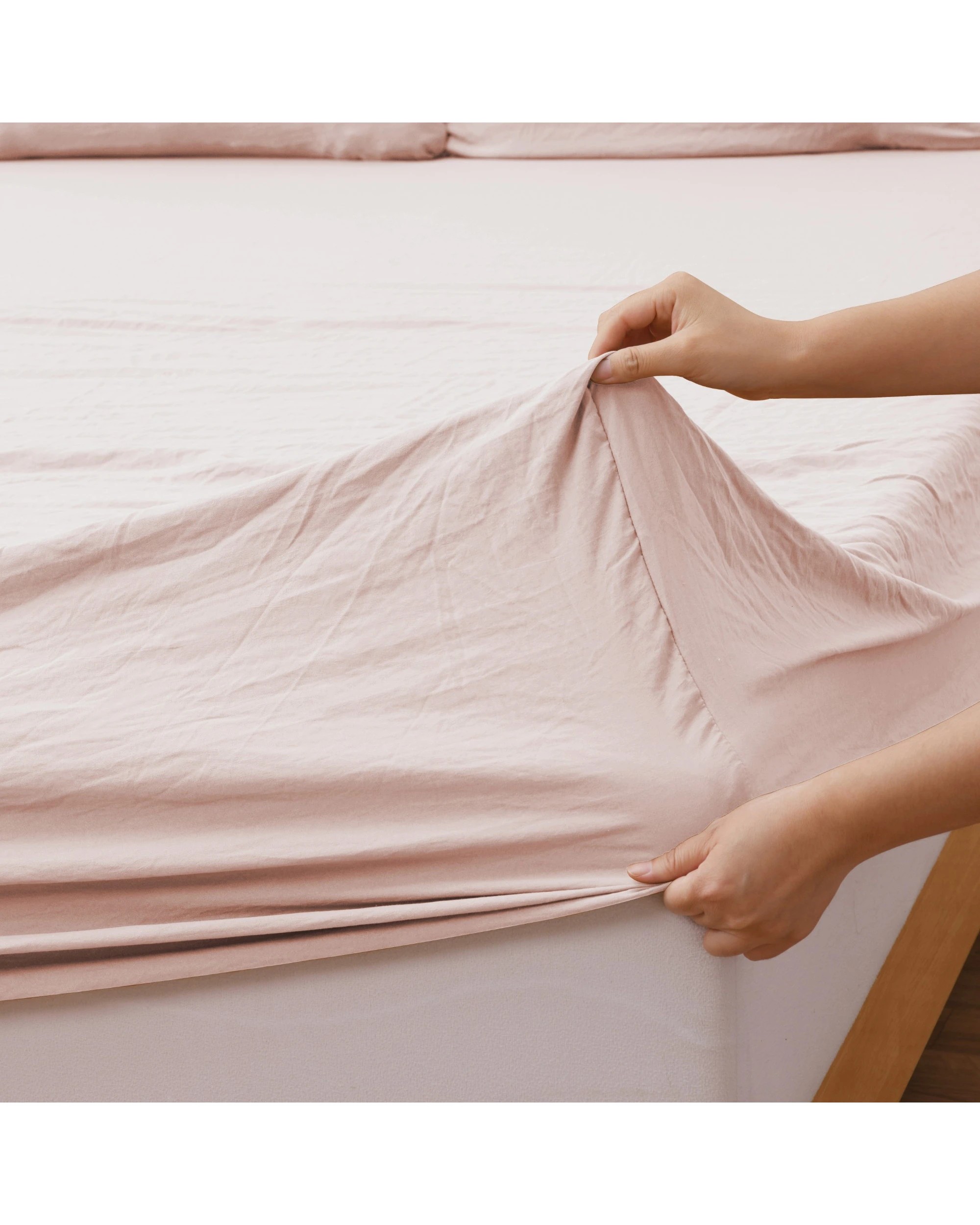 7 Dreamaker Superfine Washed Microfibre Combo Fitted Sheet Set - Single Bed - Blush Pink, 7 of 10