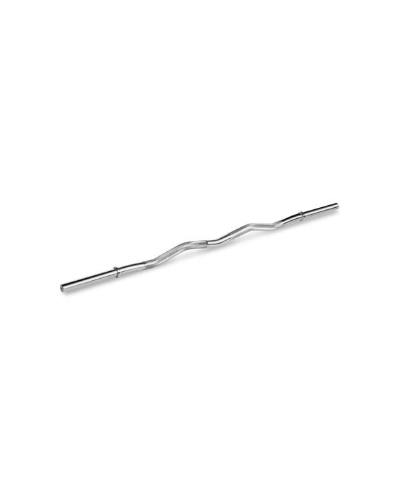 BODYWORX Standard Curl Bar And Collars V2 47in 80kg Max 28mm Ergonomic Grip - Silver