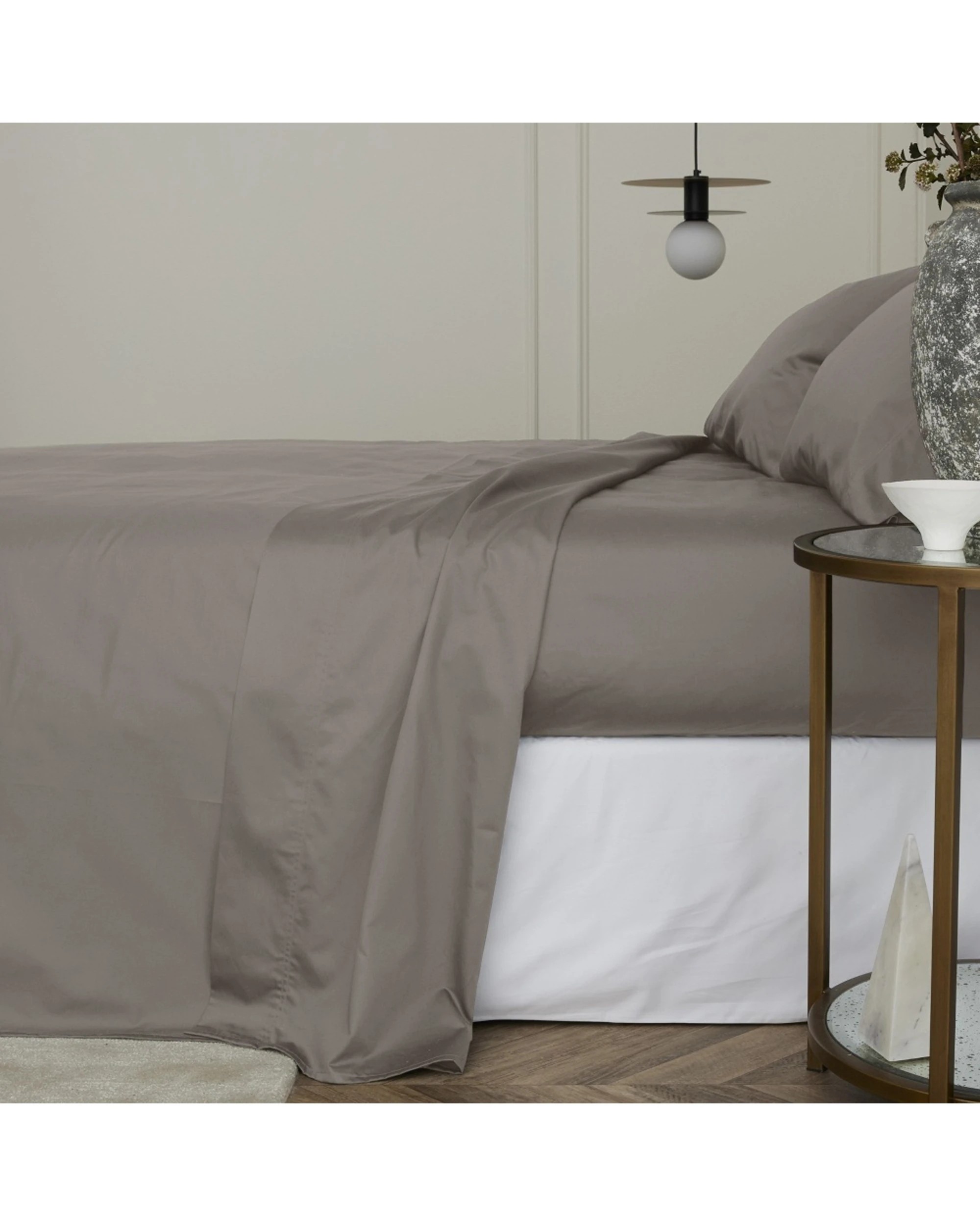 1 Bedding co Sheet Set 1200TC Egyptian Cotton Simply Taupe - Single Bed - Beige, 1 of 5