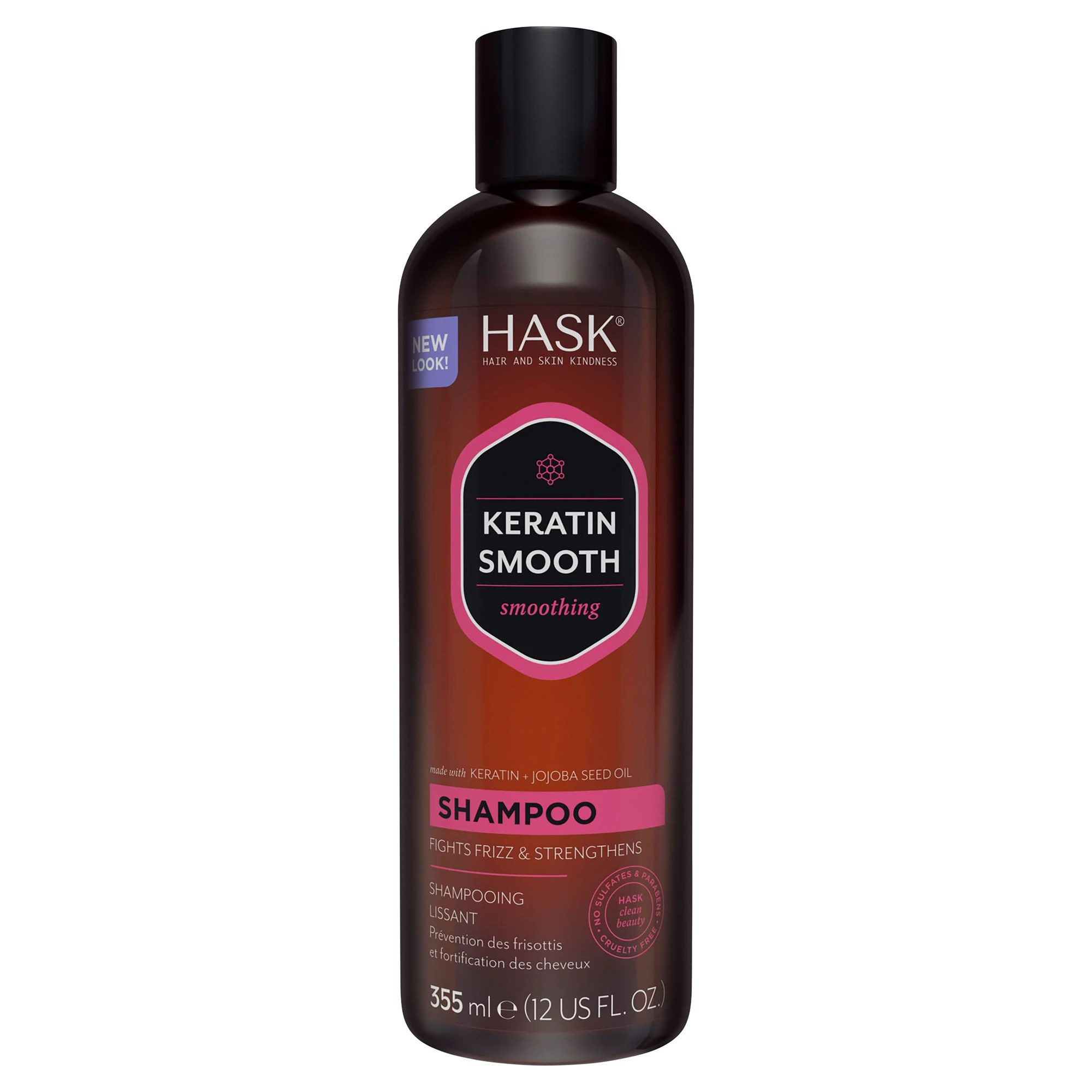 1 HASK Keratin Smooth Smoothing Shampoo 355ml - Keratin and Jojoba Seed Oil, 1 of 10