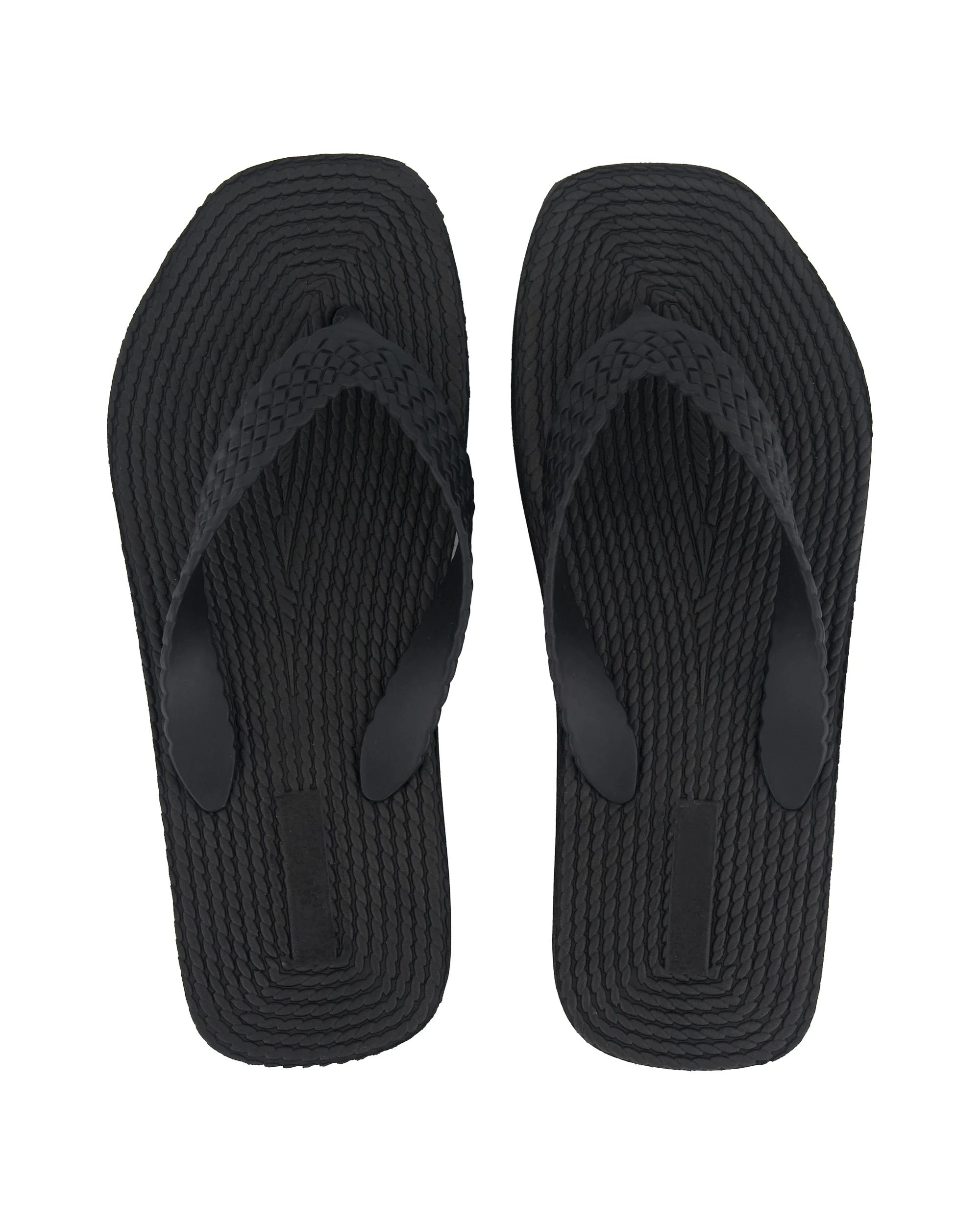 2 Platform Post Toe Thongs Black, 2 of 3