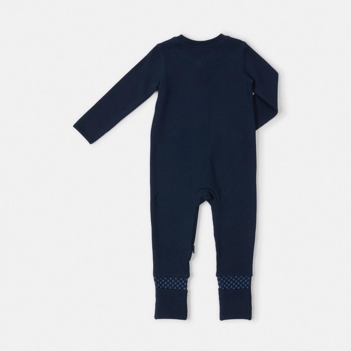 2 Waffle Coverall Dress Navy, 2 of 3