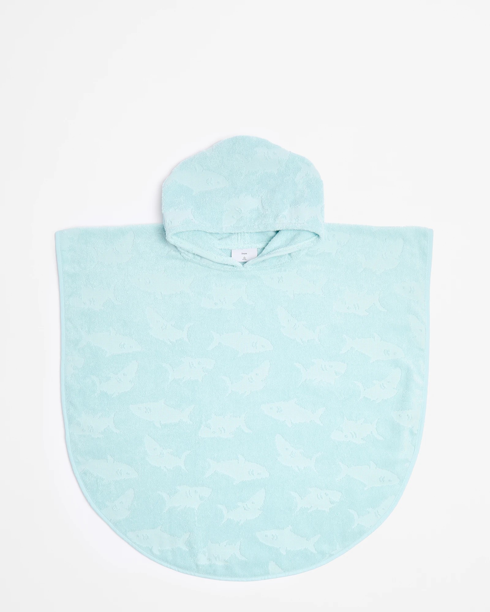 1 Target Kids Hooded Bath Towel - Shark - Blue, 1 of 3