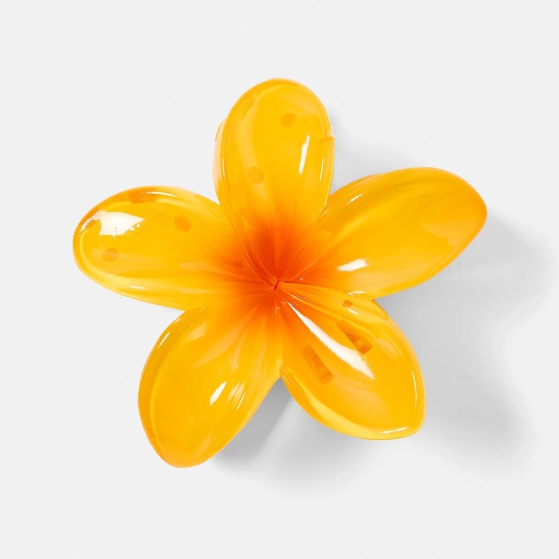 1 Orange Frangipani Claw Hair Clip, 1 of 4