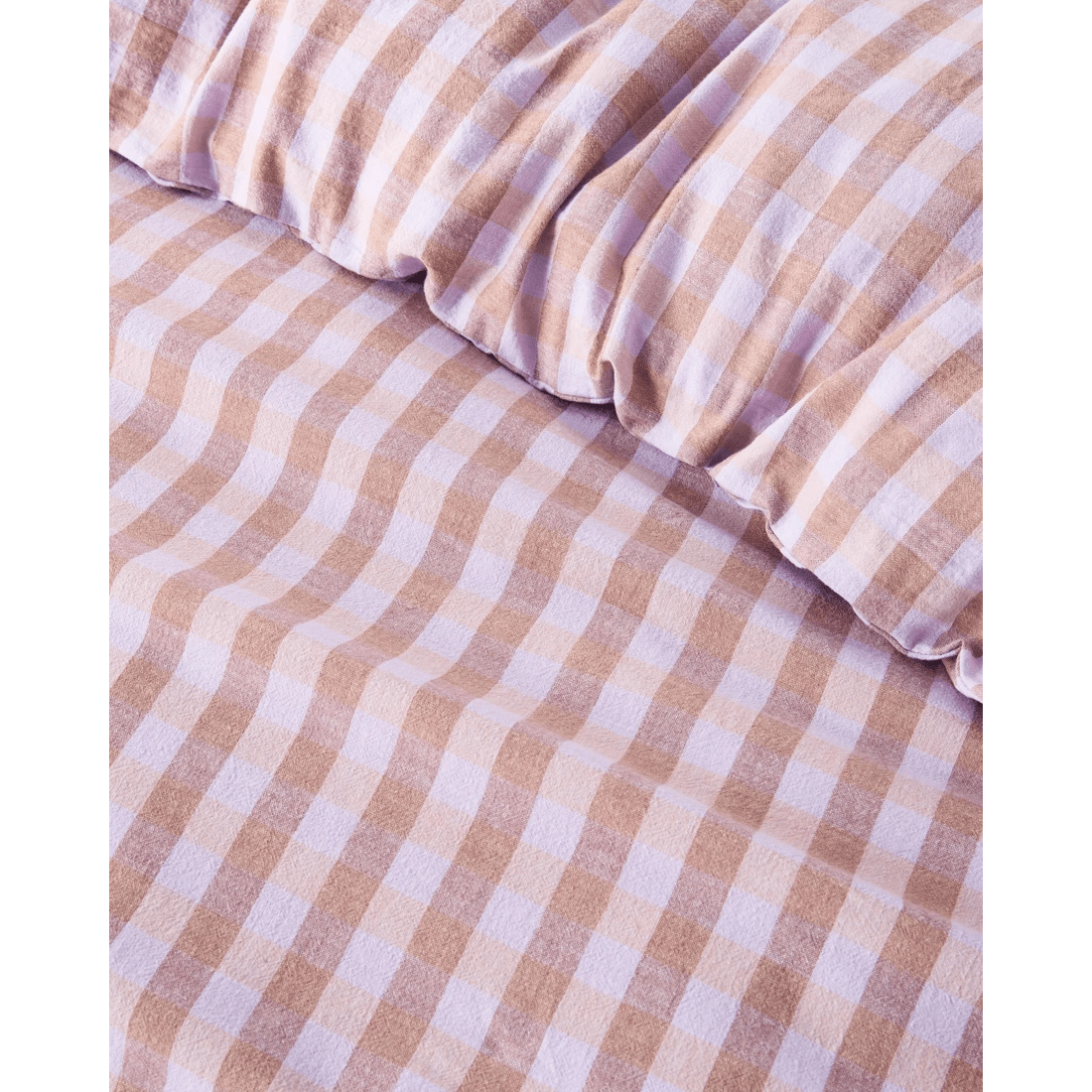 3 Target Darby Gingham Linen/Cotton Quilt Cover Set - Purple, 3 of 3