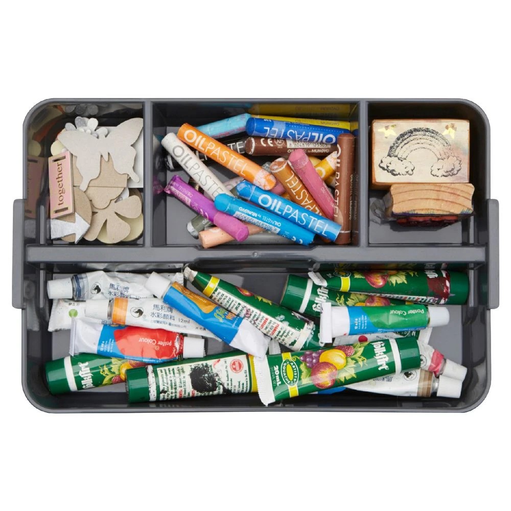 6 Ezy Storage 8L Sort It Storage Container Transparent Grey, 6 of 10