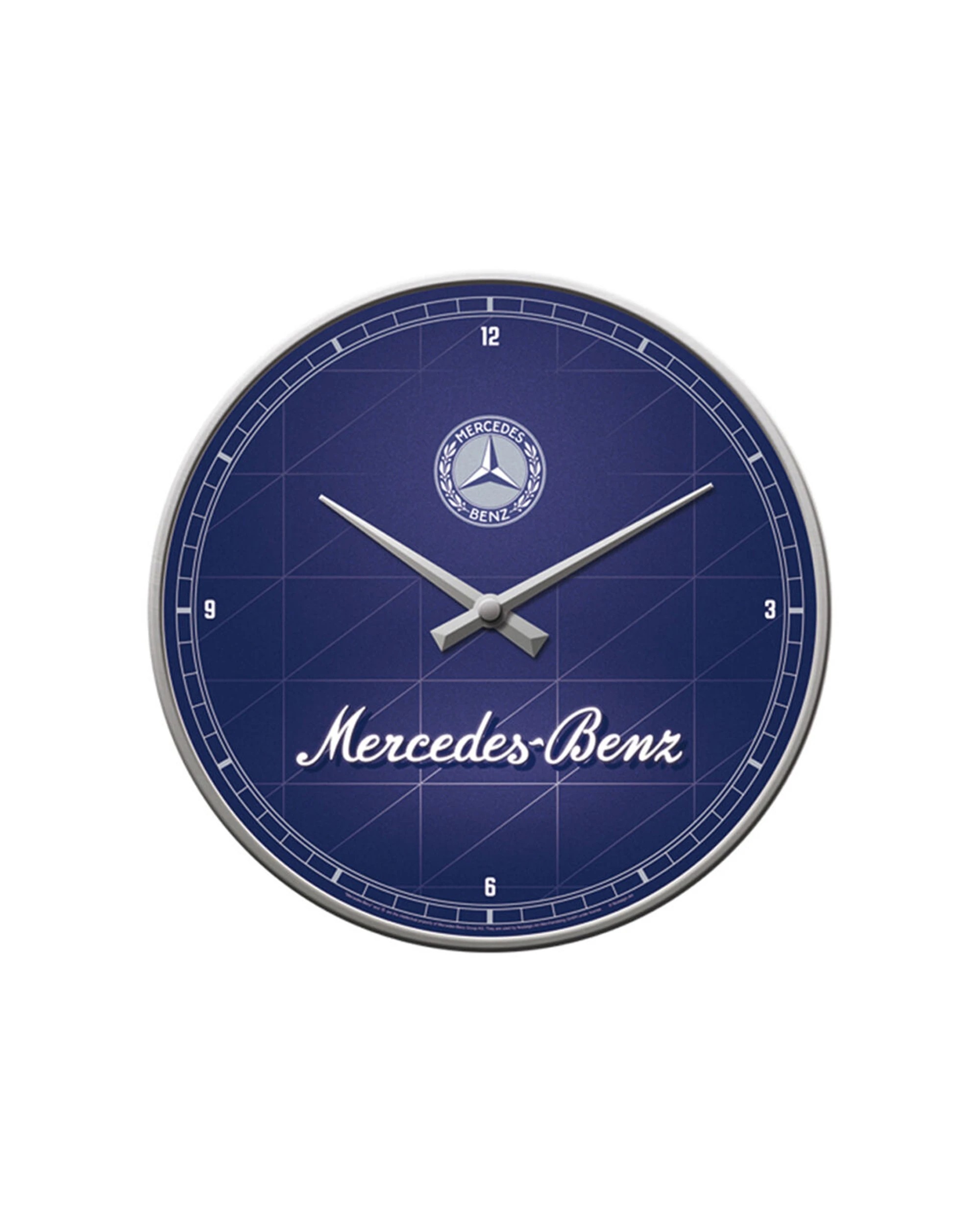 1 Nostalgic-Art Wall Clock 30cm - Mercedes Benz Retro Design - Blue, 1 of 1