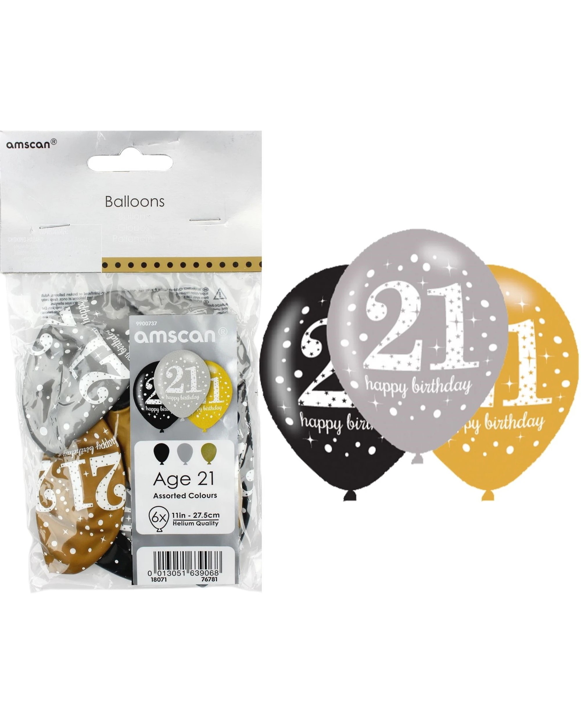 2 Amscan Inc. Amscan Sparkling Celebration 21st Birthday Balloons Pack of 6Multi - Multi, 2 of 2