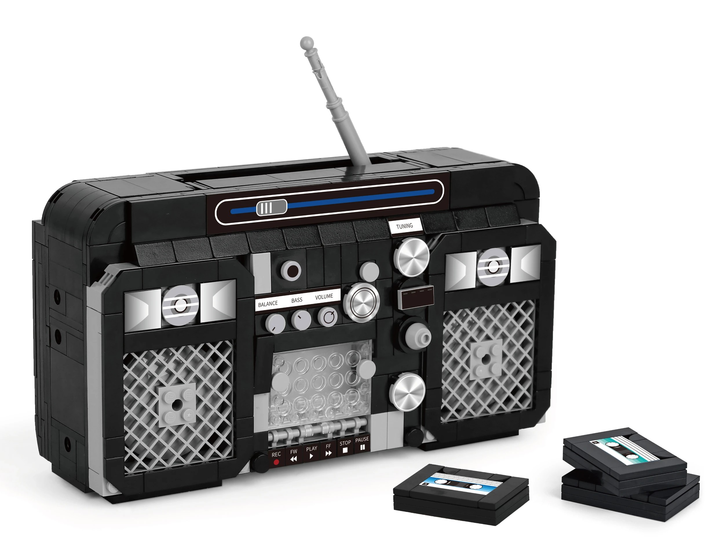 2 645 Piece Mini Blocks Appliance Series: Retro Boombox, 2 of 3