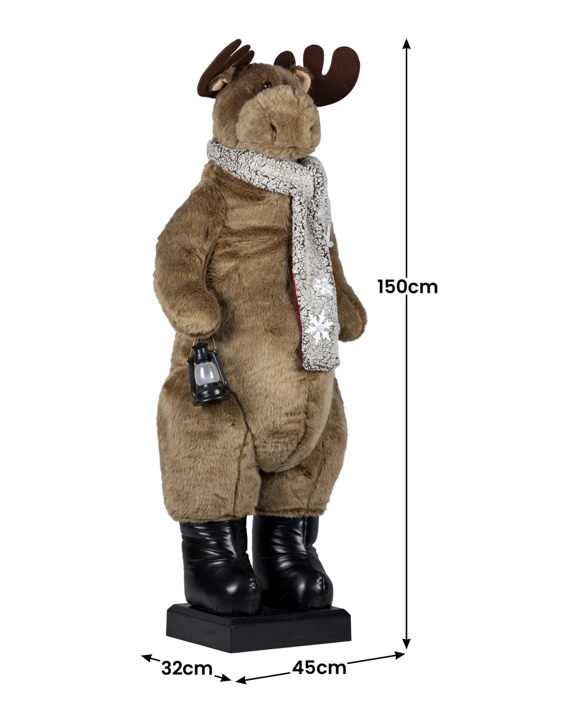 2 Christabelle 1.5m Musical LED Animated Christmas Moose Decoration Light-Up Lantern Ornament, 2 of 4