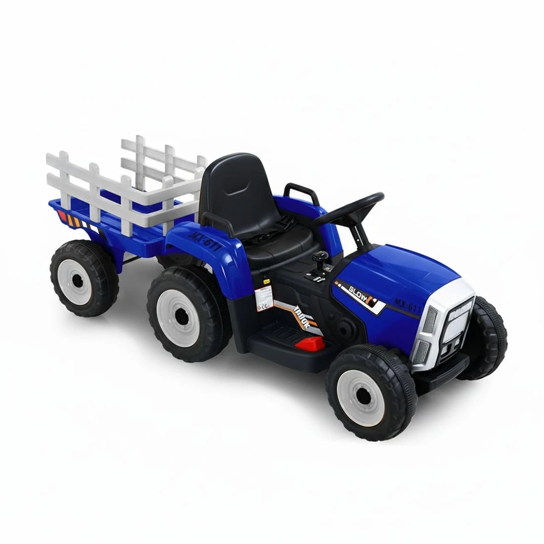 3 Rigo Kids Electric Ride On Car Tractor Toy Cars 12V - Blue, 3 of 5