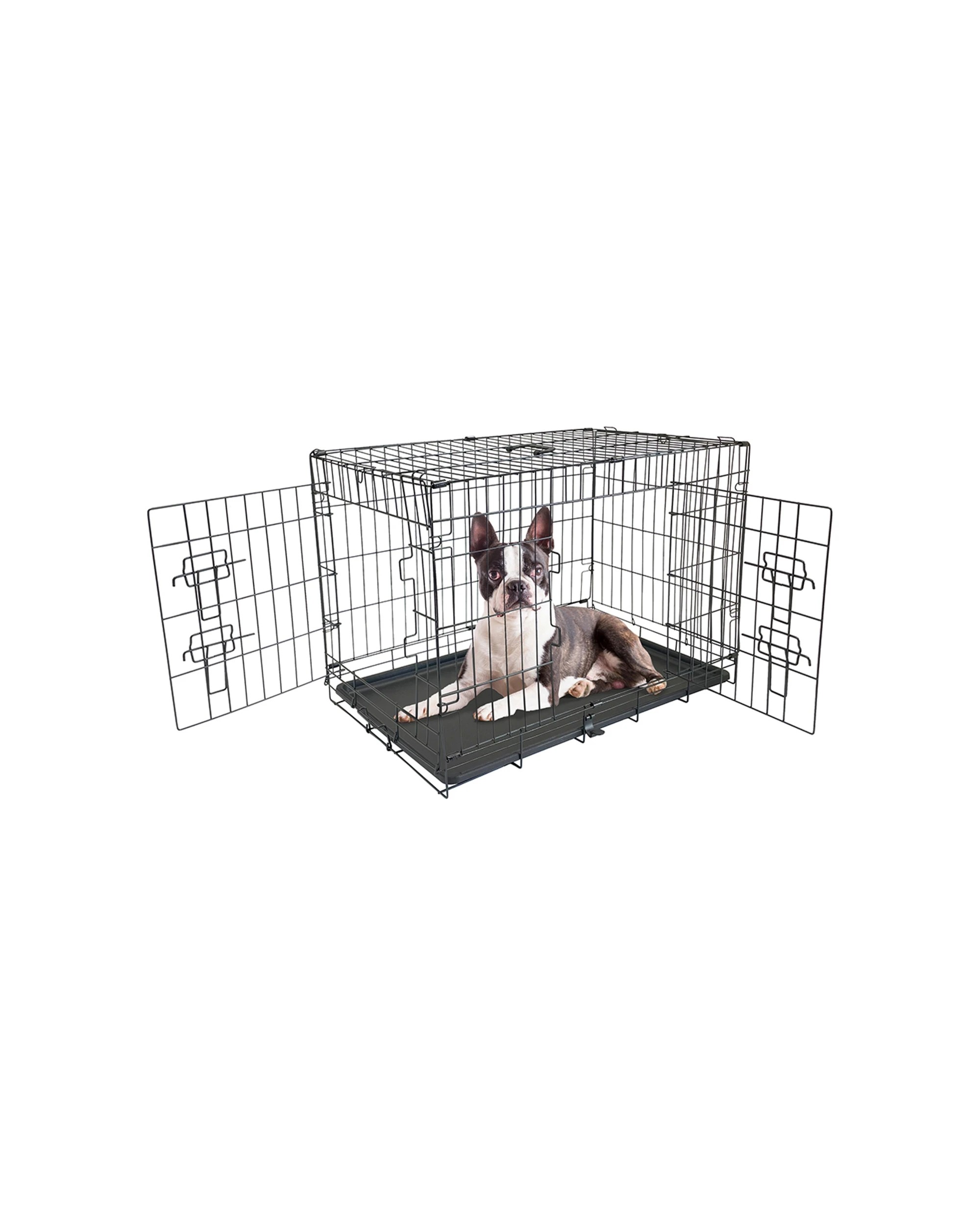 3 Superior Pet Essentials Foldable Dog Training Crate/cage 30''/76x45x52cm
 - Black, 3 of 6