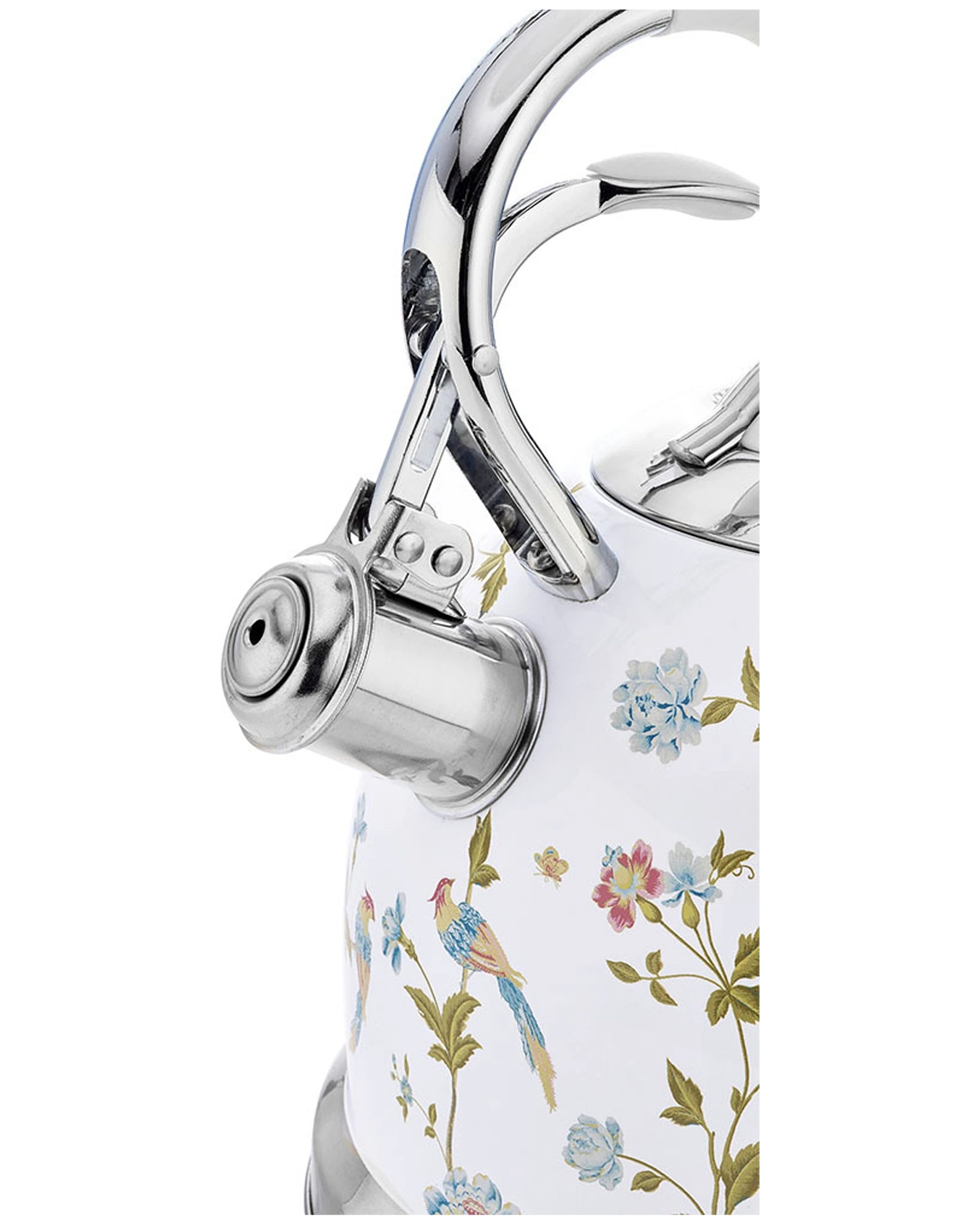 6 Laura Ashley Stove Top Kettle 2.5L 10 Cup Food Grade Stainless Steel Whistling - White, 6 of 7