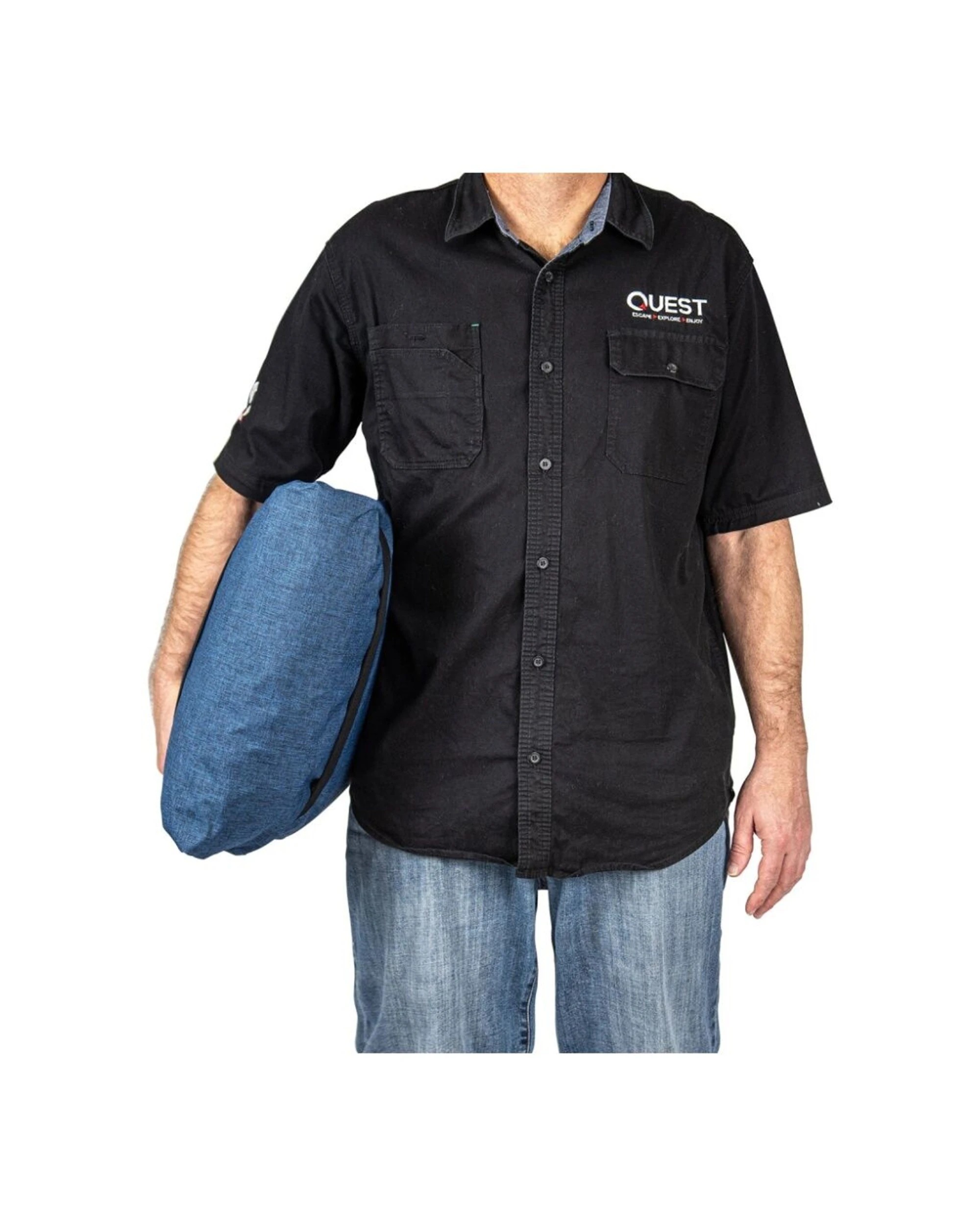 5 Quest Outdoors Air Sofa 4 Seater Inflatable With Carry Bag For Camping - Blue, 5 of 5