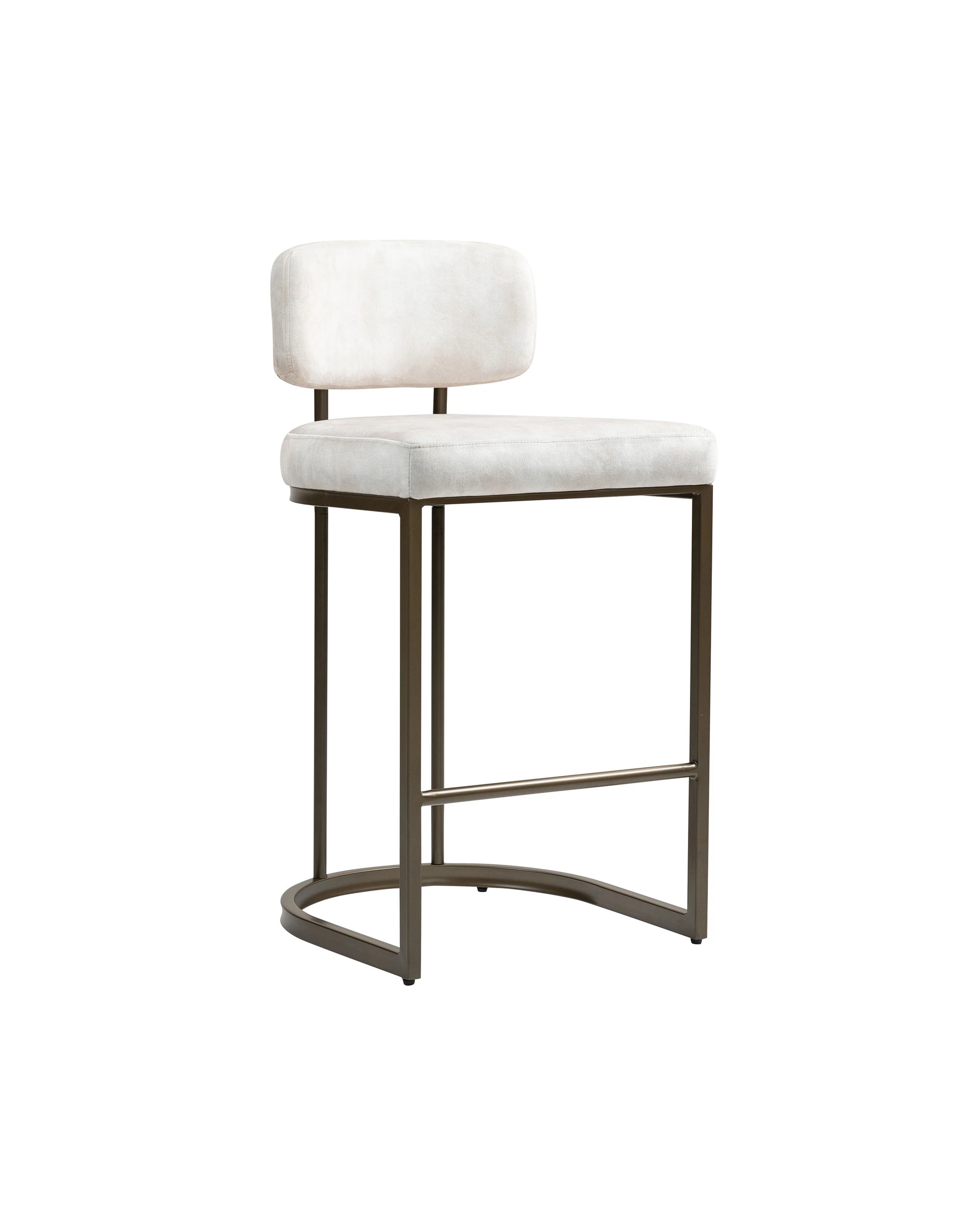 3 IHOMDEC Velvet Bar Stools Set of 2 - Beige - Beige, 3 of 10