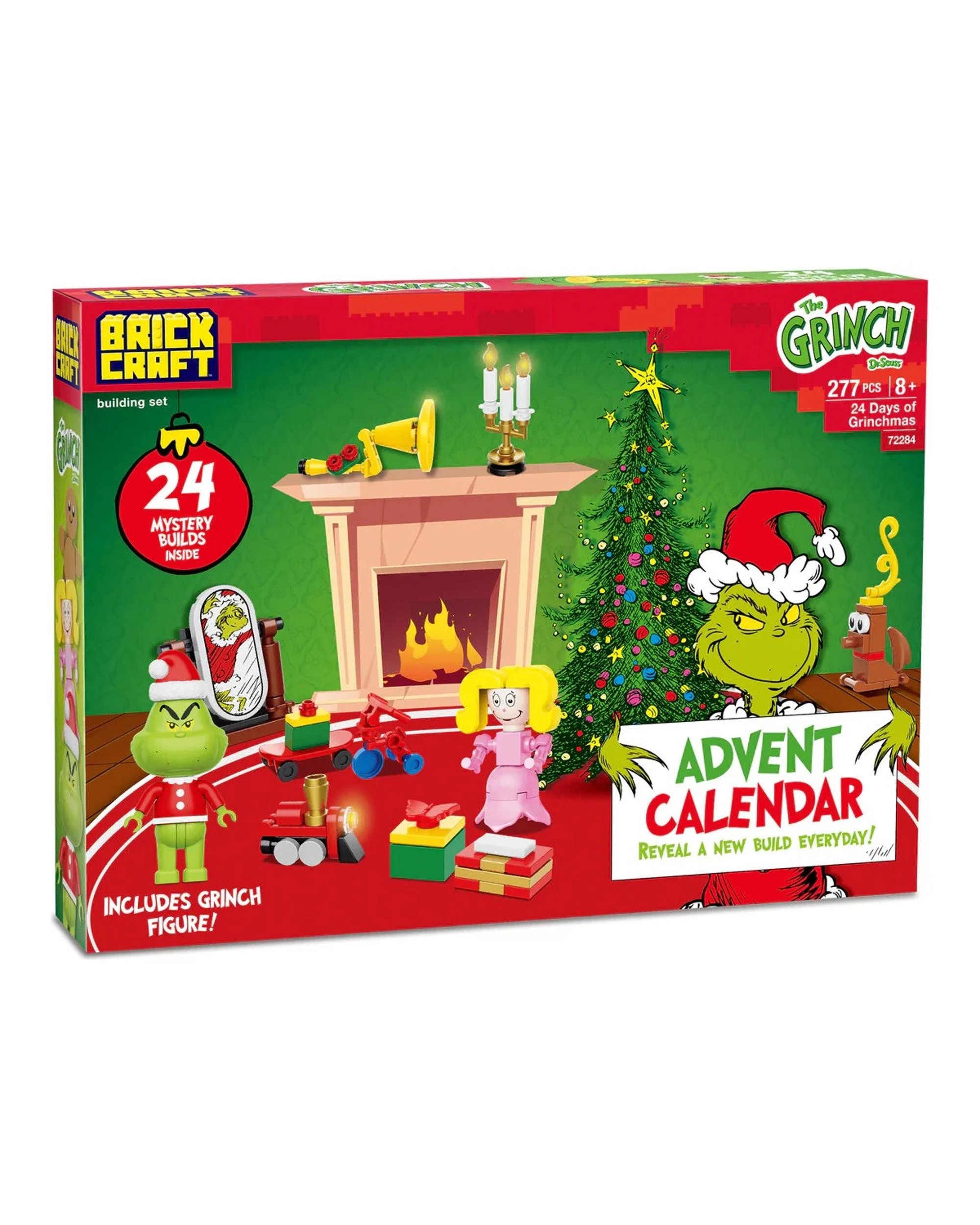 1 Brickcraft Dr Seuss The Grinch 24 Days of Grinchmas Advent Calendar Building Set 277 Pieces, 1 of 7
