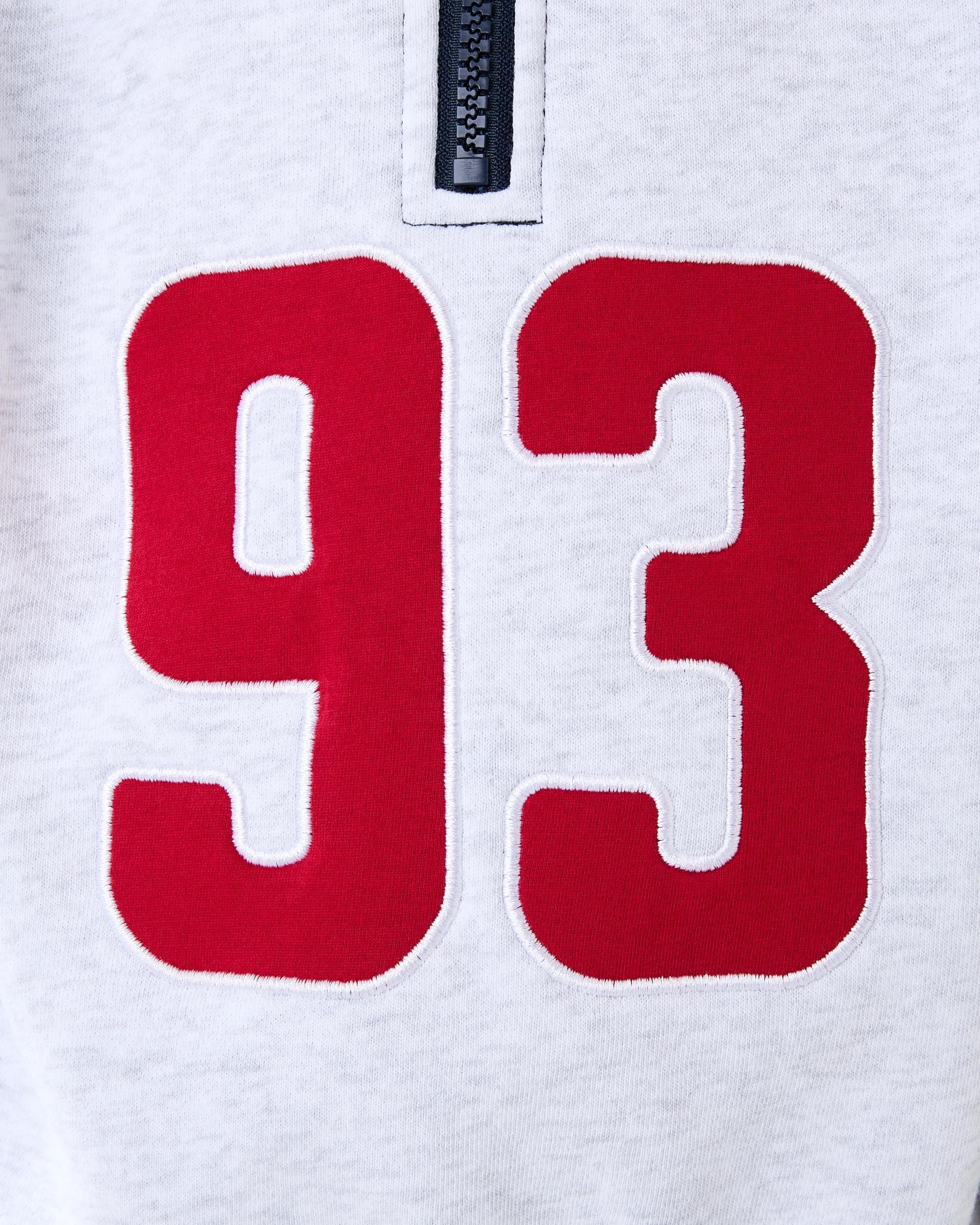 5 Oversized Quarter Zip Sweatshirt Wht Marle, 5 of 8