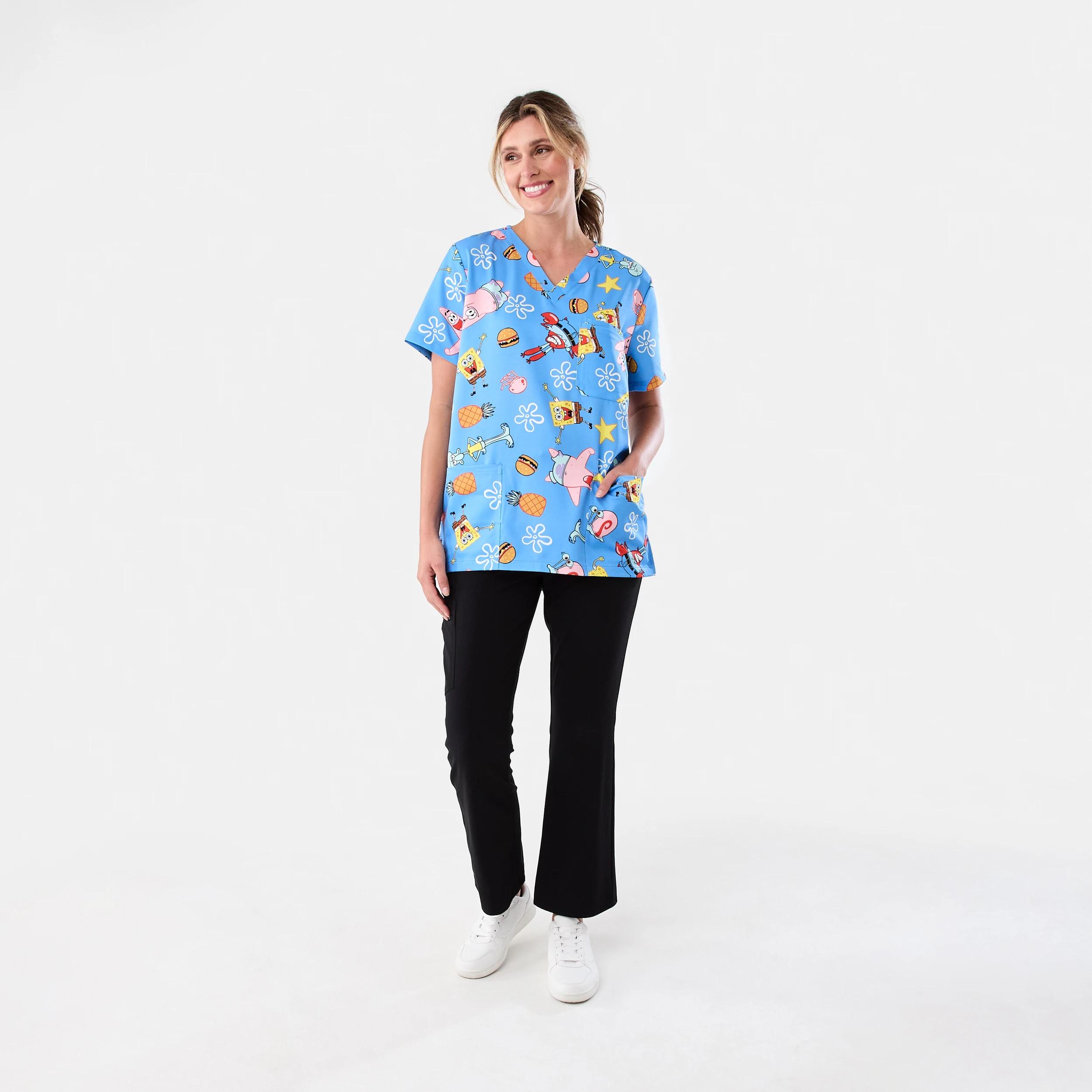 8 Workwear SpongeBob License Scrub Top Spongebob, 8 of 8