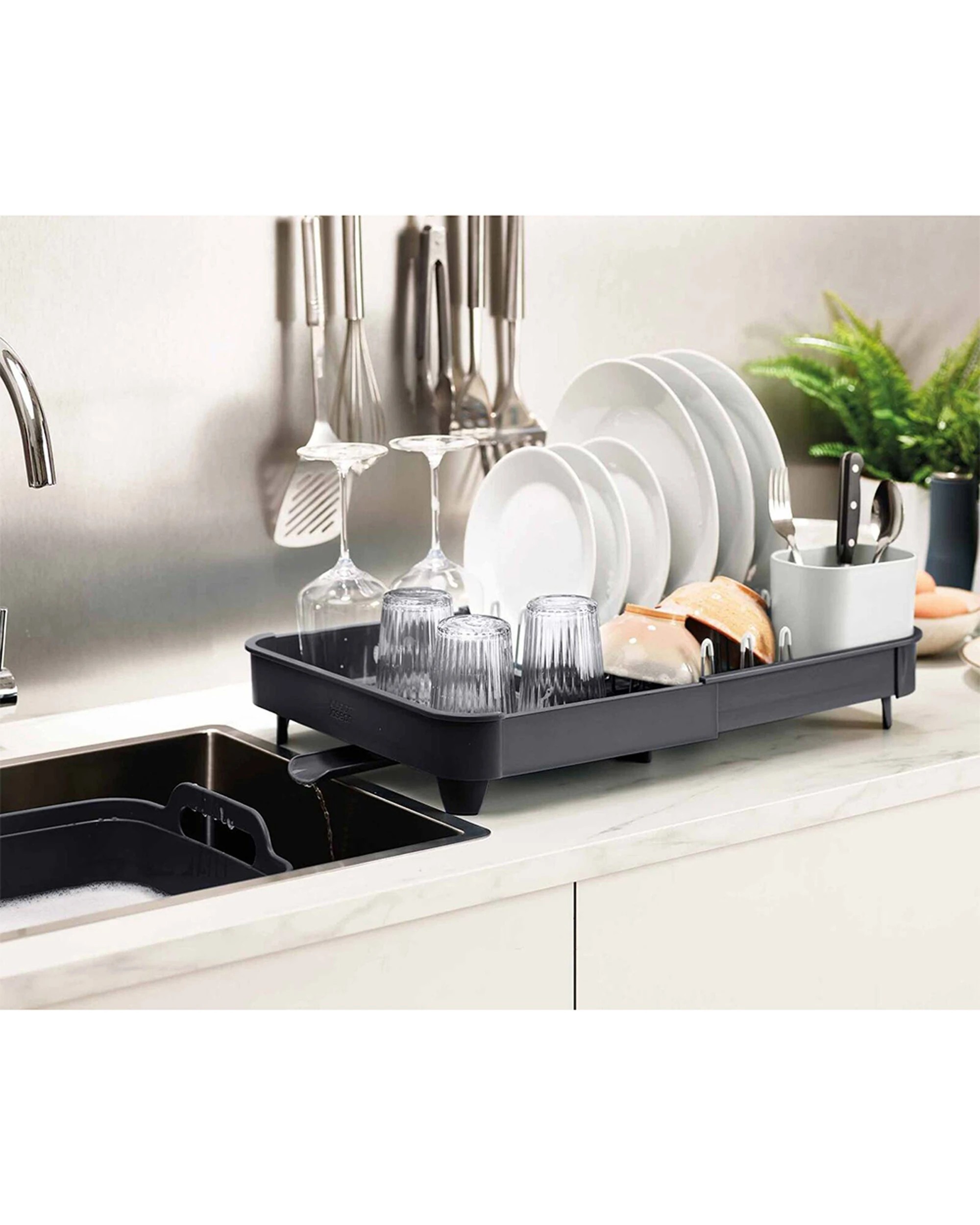 4 Joseph Joseph Extend Expandable Dish Rack Grey 85040, 4 of 9