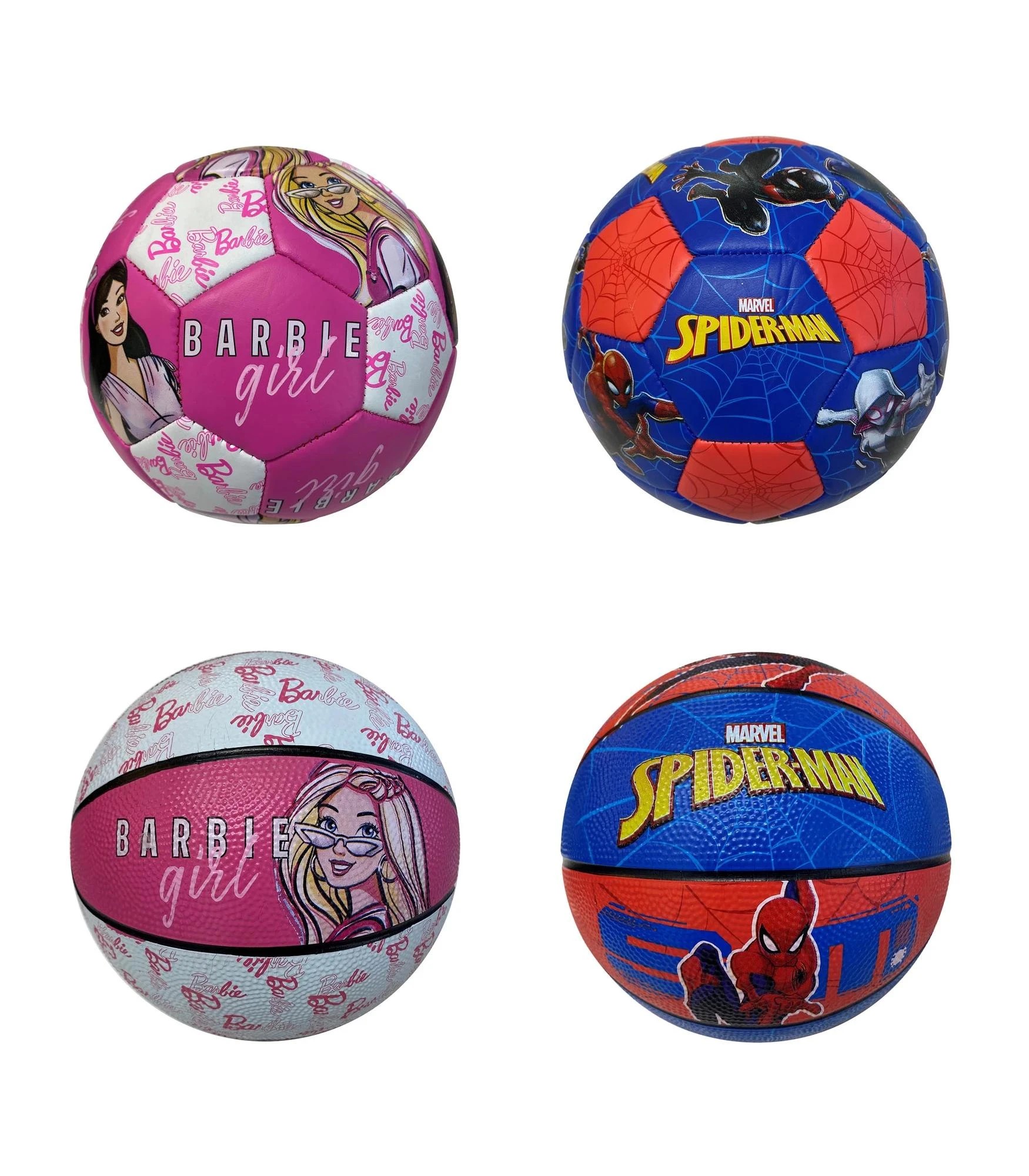 1 Licensed Spiderman and Barbie Soccer and Basketballs Size 3 – Assorted* - Multi, 1 of 5